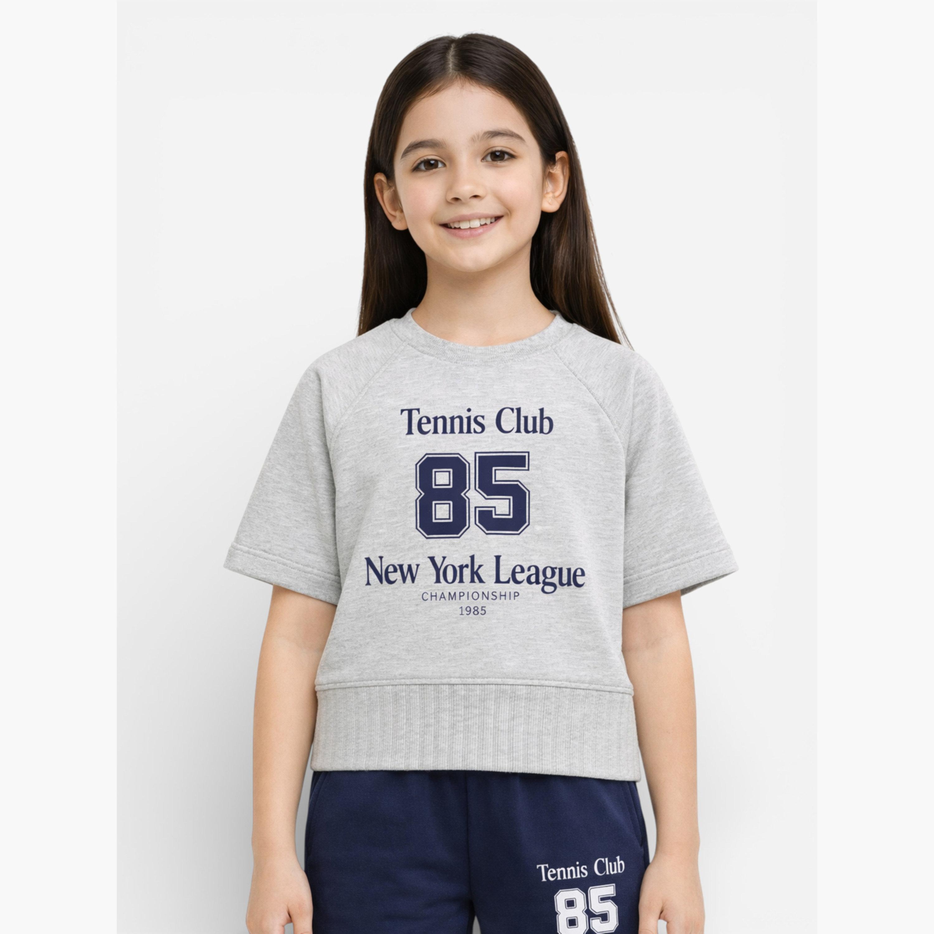 مجموعة من بنطال وتيشيرت بطبعة كتابة-girls-clothing-setsandcoords-image-3