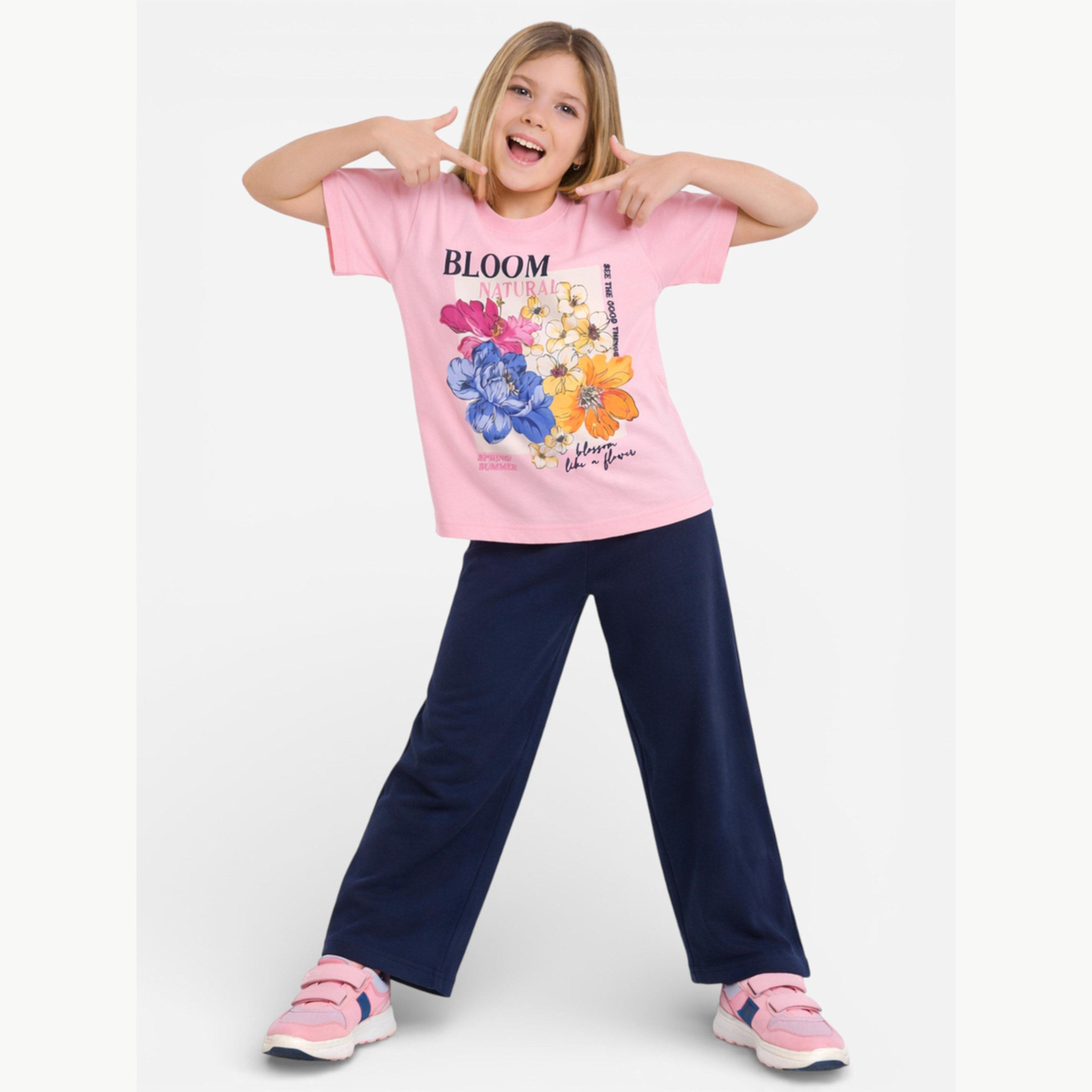 Victor and Jane X Styli Girls Floral Print T-Shirt and Pants Set-girls-clothing-setsandcoords-image-3