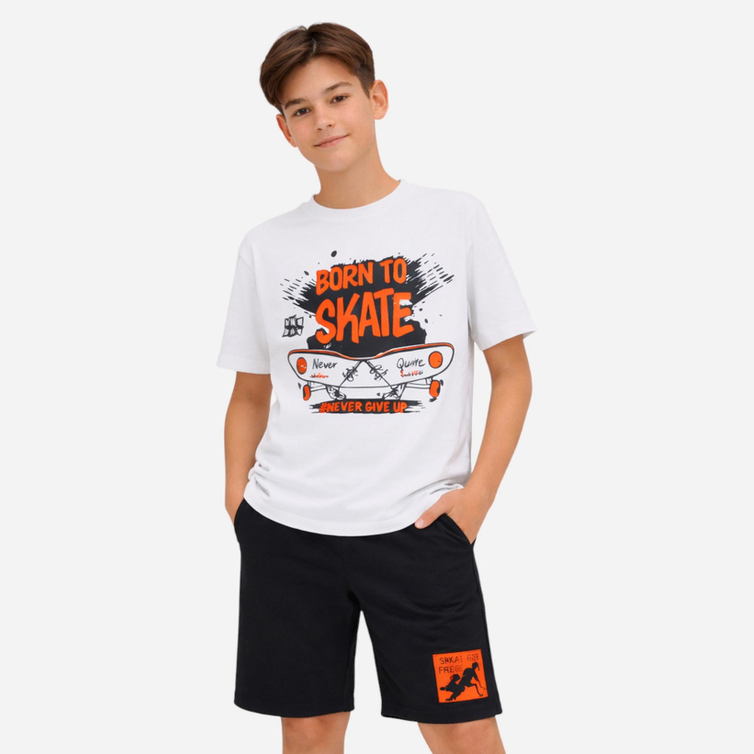 Victor and Jane X Styli Boys Graphic Print Relaxed T-Shirt and Shorts Set-boys-clothing-setsandcoords-image-1
