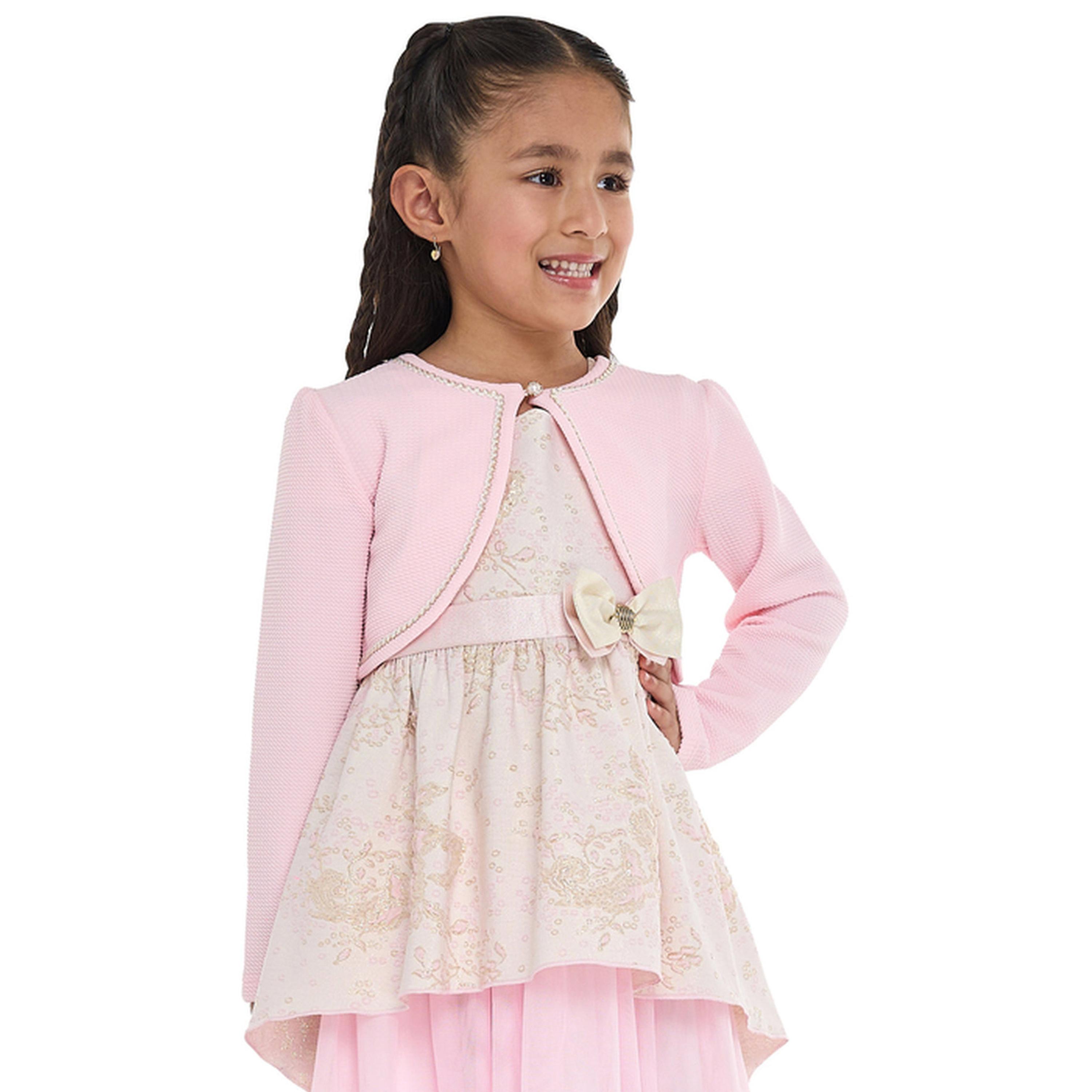 Victor and Jane X Styli Girls Stitch Detail Crop Cardigan-girls-clothing-jumpersandcardigans-image-1