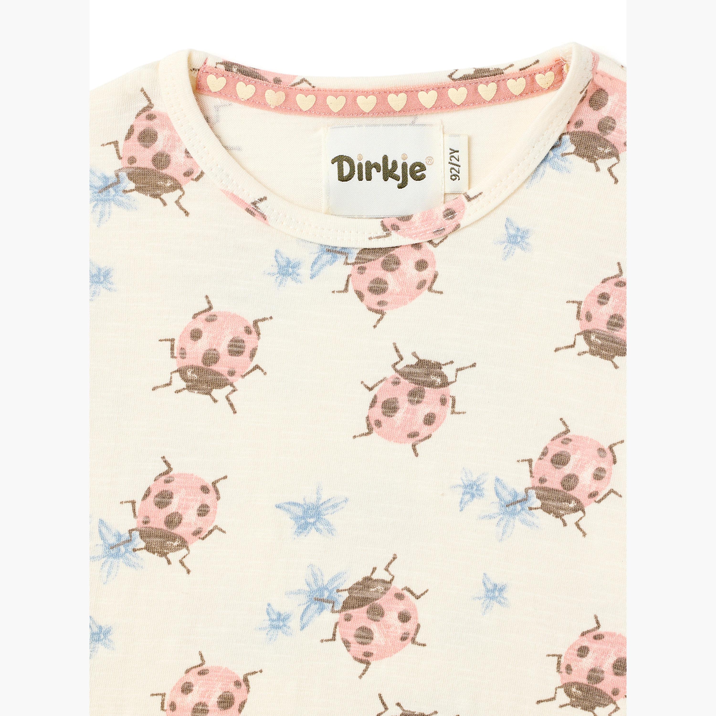 Victor and Jane X Styli Girls Ladybug Print T-Shirt and Leggings Set-girls-clothing-setsandcoords-image-5