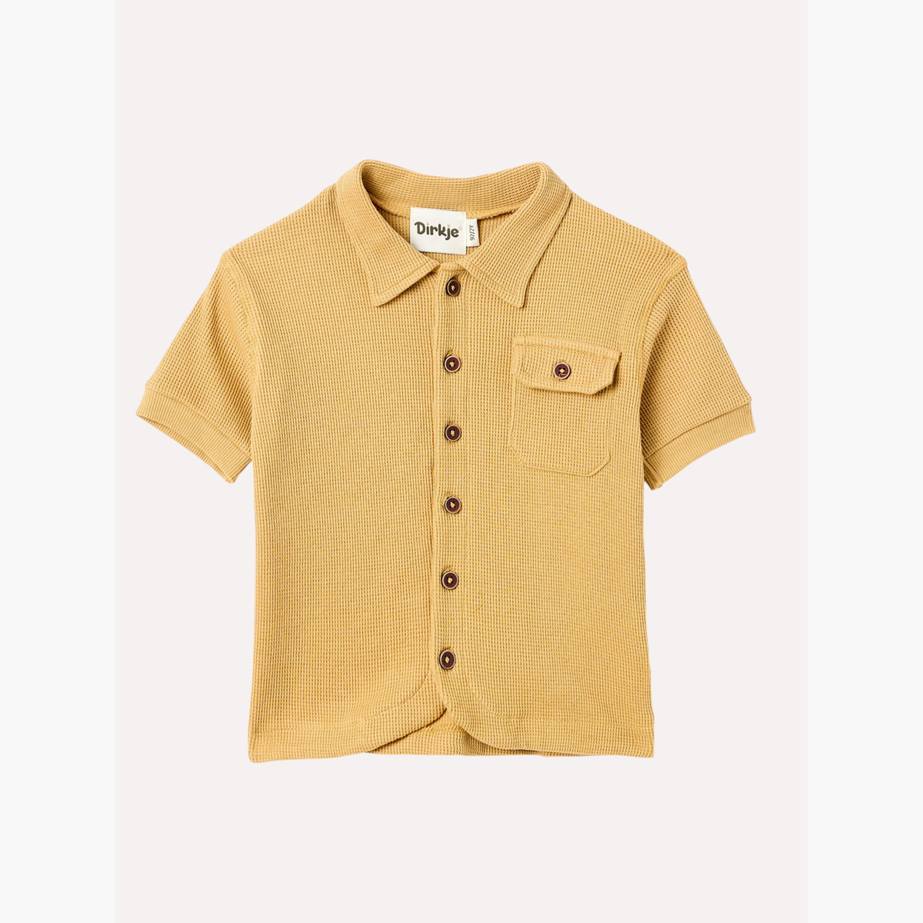 مجموعة من شورت بحافة مطوية وقميص محبوك سادة-boys-clothing-setsandcoords-image-6