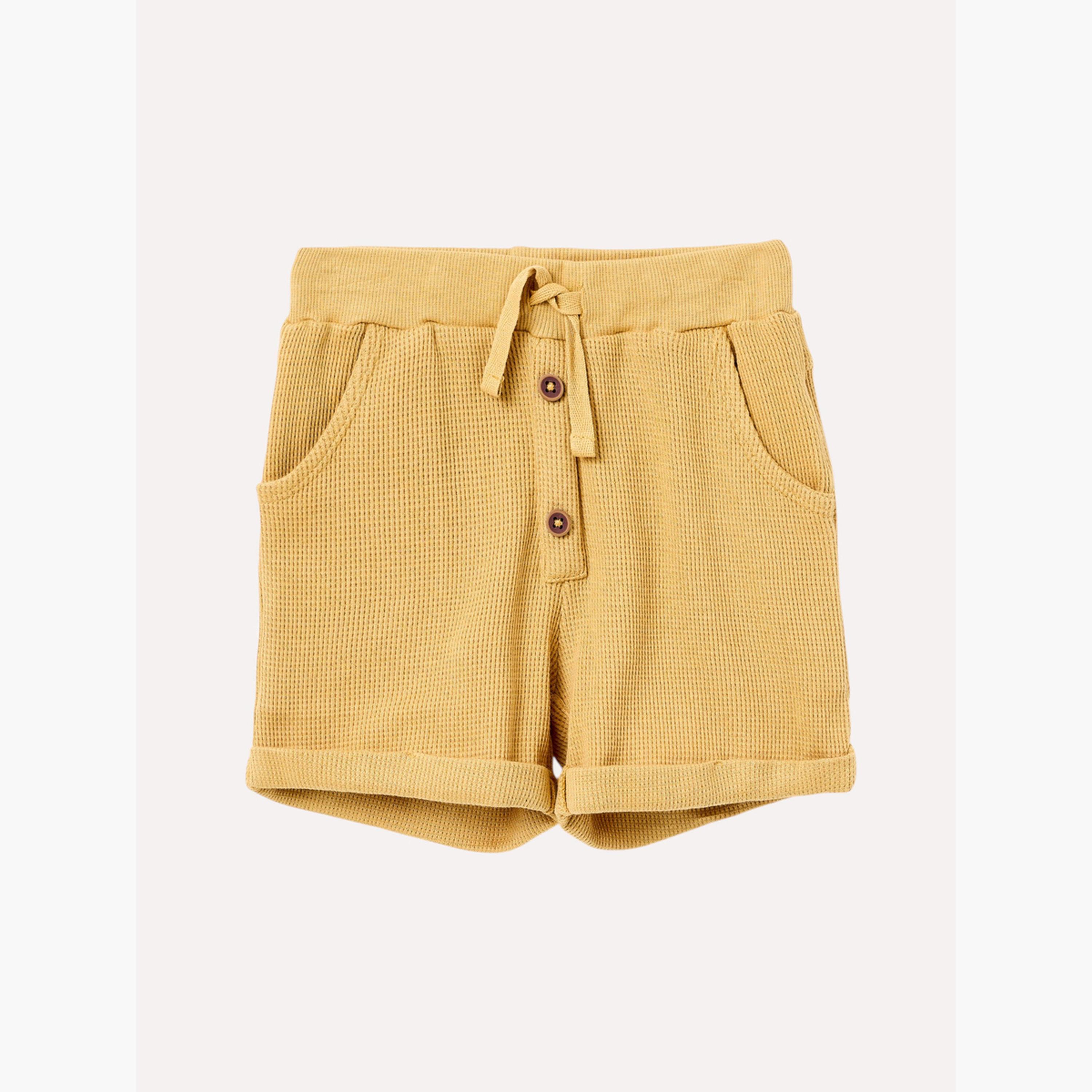 مجموعة من شورت بحافة مطوية وقميص محبوك سادة-boys-clothing-setsandcoords-image-7