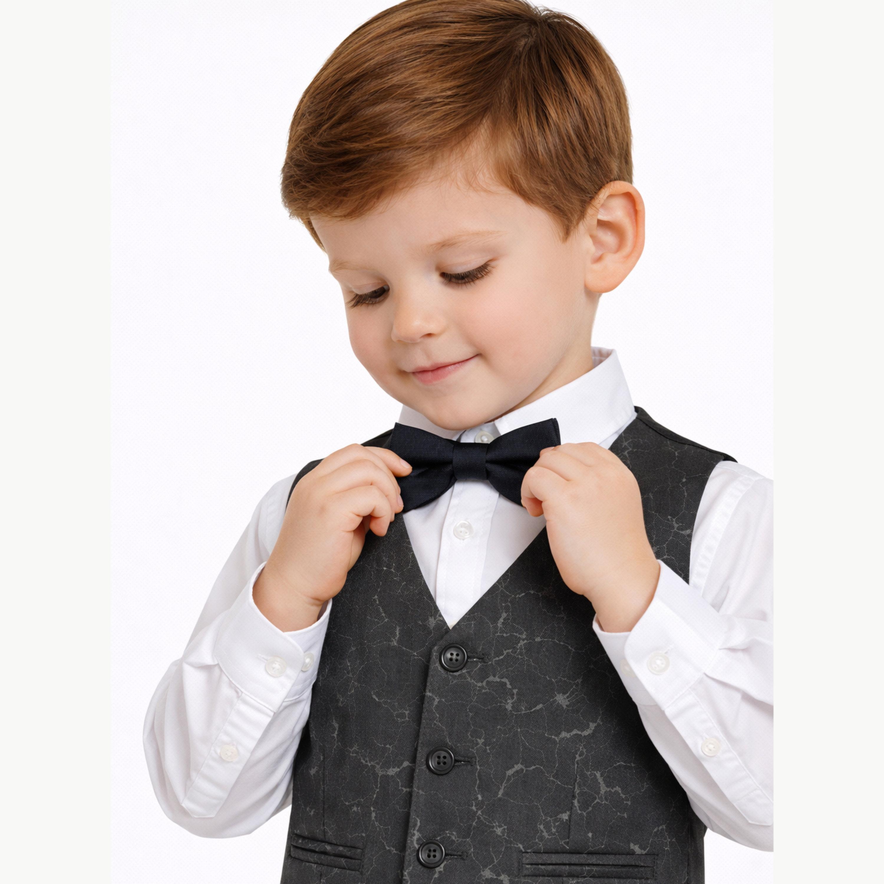 Victor and Jane X Styli Boys 4-Piece Waistcoat, Shirt, Trousers and Bow Tie Set-boys-clothing-setsandcoords-image-4