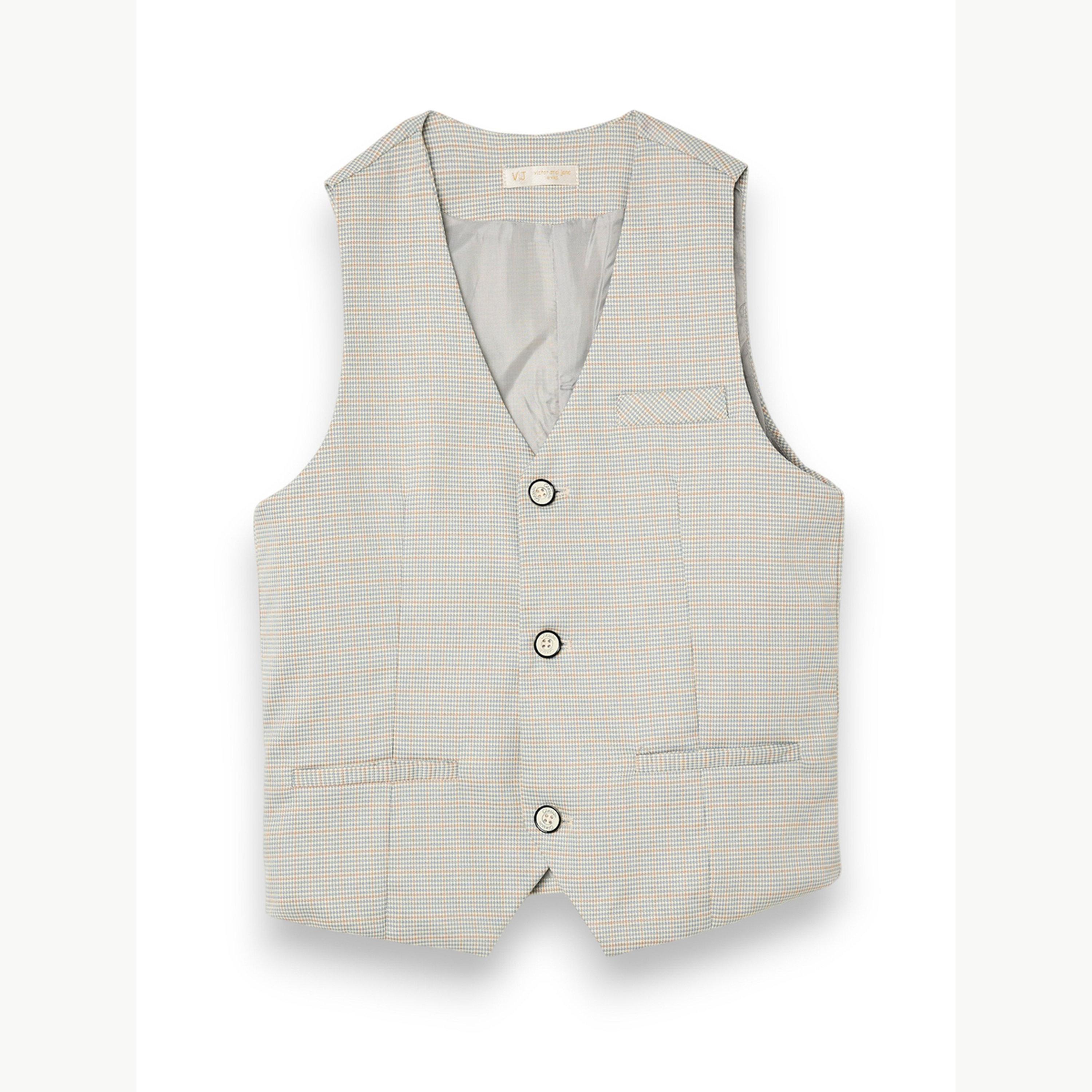 مجموعة من 4 قطع صدرية وقميص وشورت مع فيونكة عنق للأولاد-boys-clothing-setsandcoords-image-6