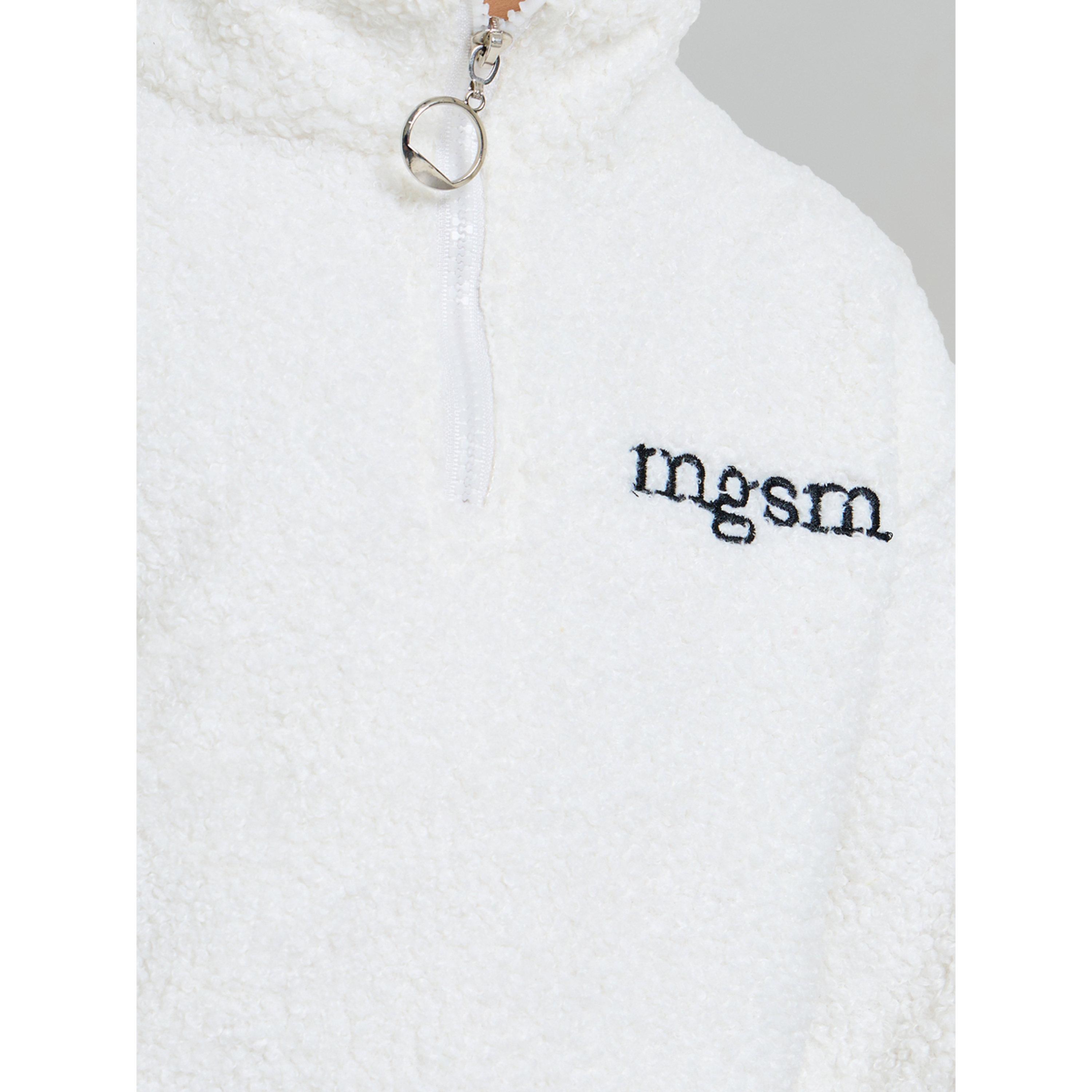 Styli Boys White Half Zip Fleece Sweatshirt-boys-clothing-sweatshirts-image-4