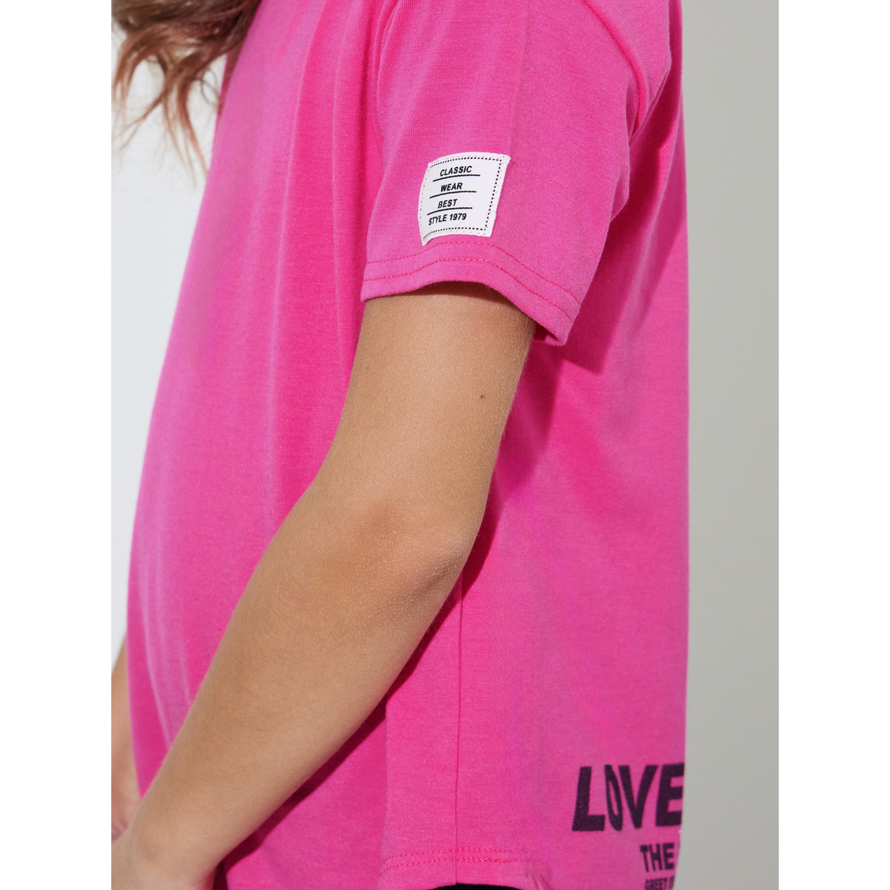 مجموعة من ليقنز بتفاصيل رقع وتيشيرت بطبعة شعار للبنات-girls-clothing-setsandcoords-image-5
