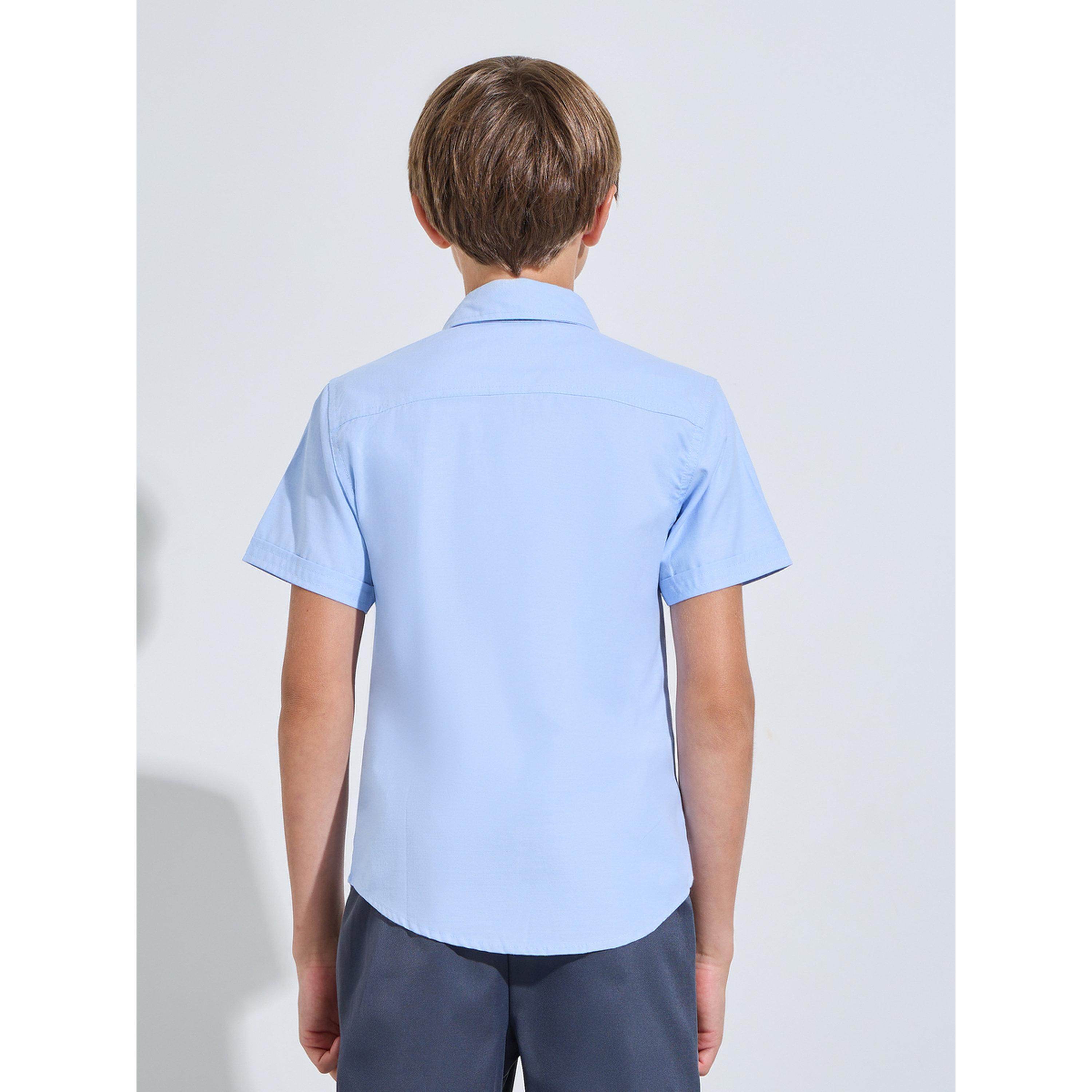 قميص مطرز بأكمام قصيرة للأولاد باللون الأزرق الفاتح-boys-clothing-shirts-image-3