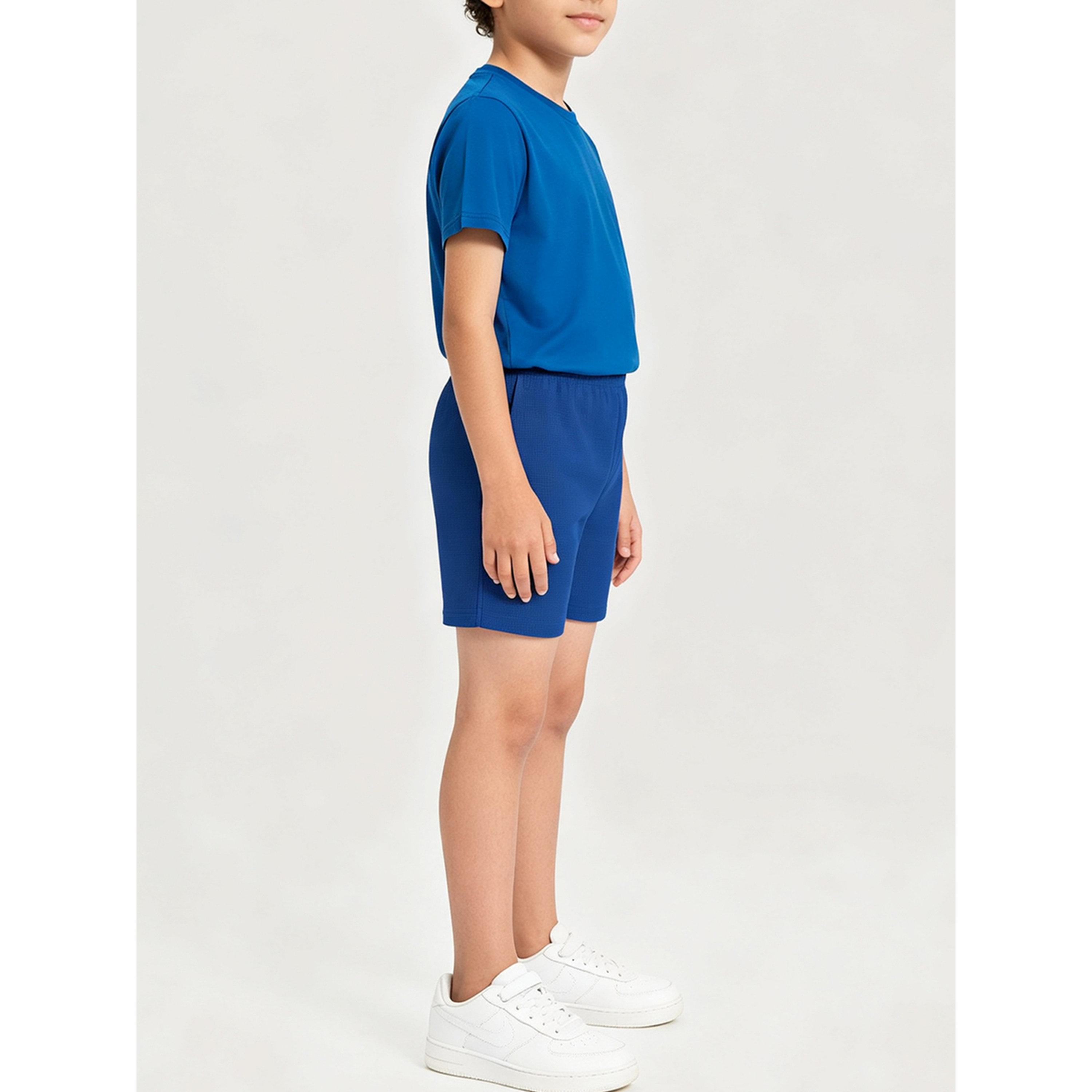 شورت محبوك بنمط وافل للأطفال لون أزرق-boys-clothing-bottoms-shorts-image-5