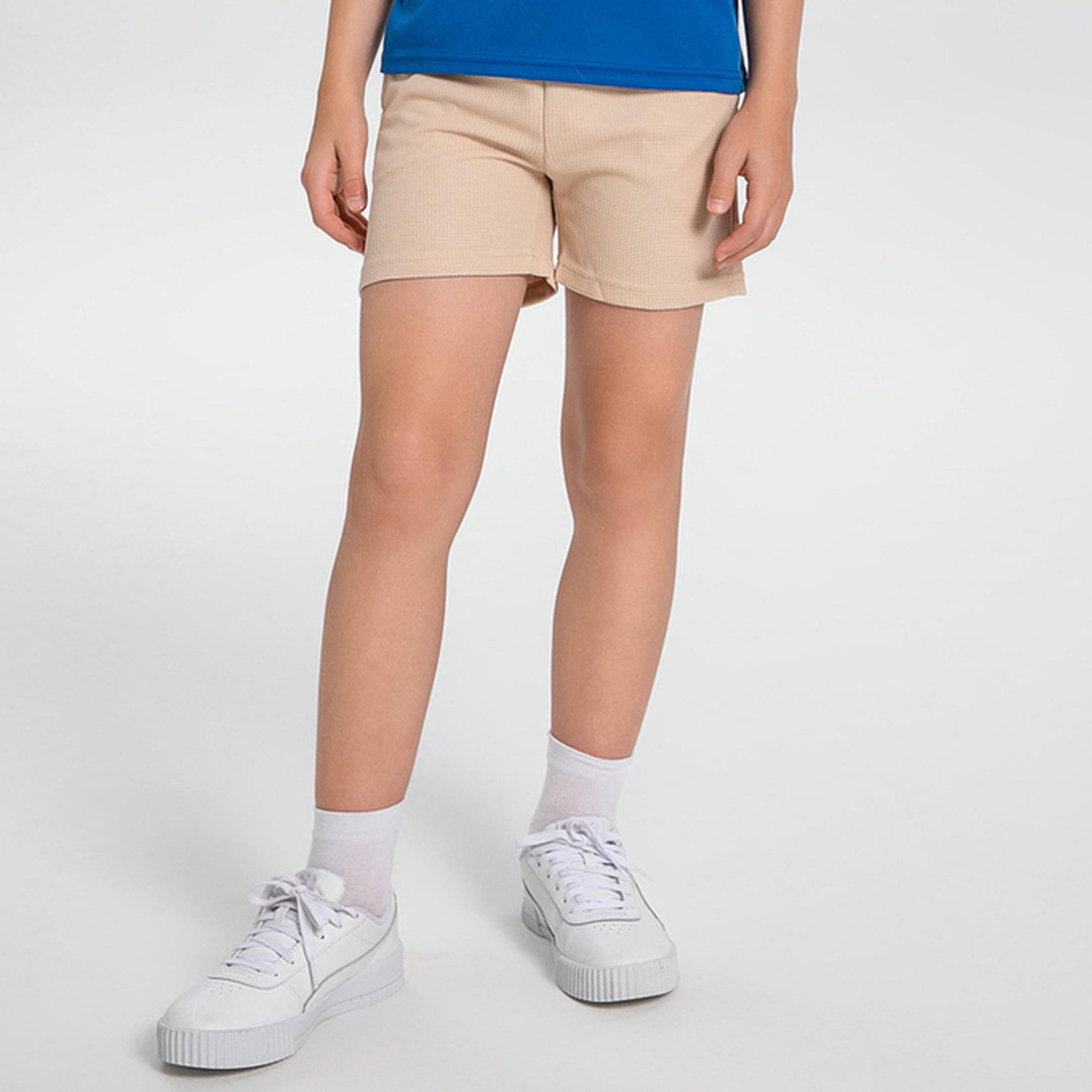 شورت محبوك برباط للأولاد لون بيج-boys-clothing-bottoms-shorts-image-1