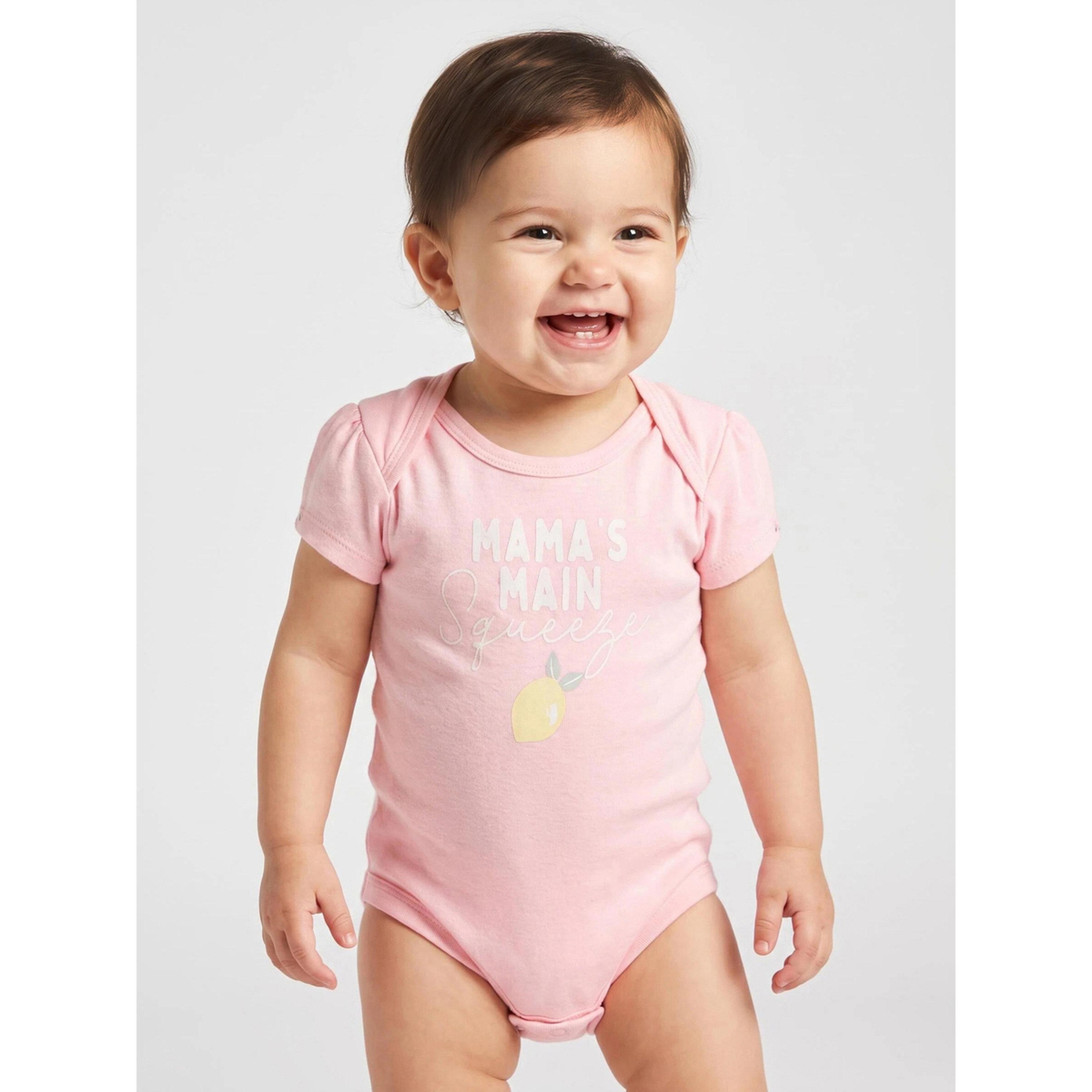 Styli Baby Girl Pink Graphic print Short Sleeves Romper-girls-clothing-rompers-image-1
