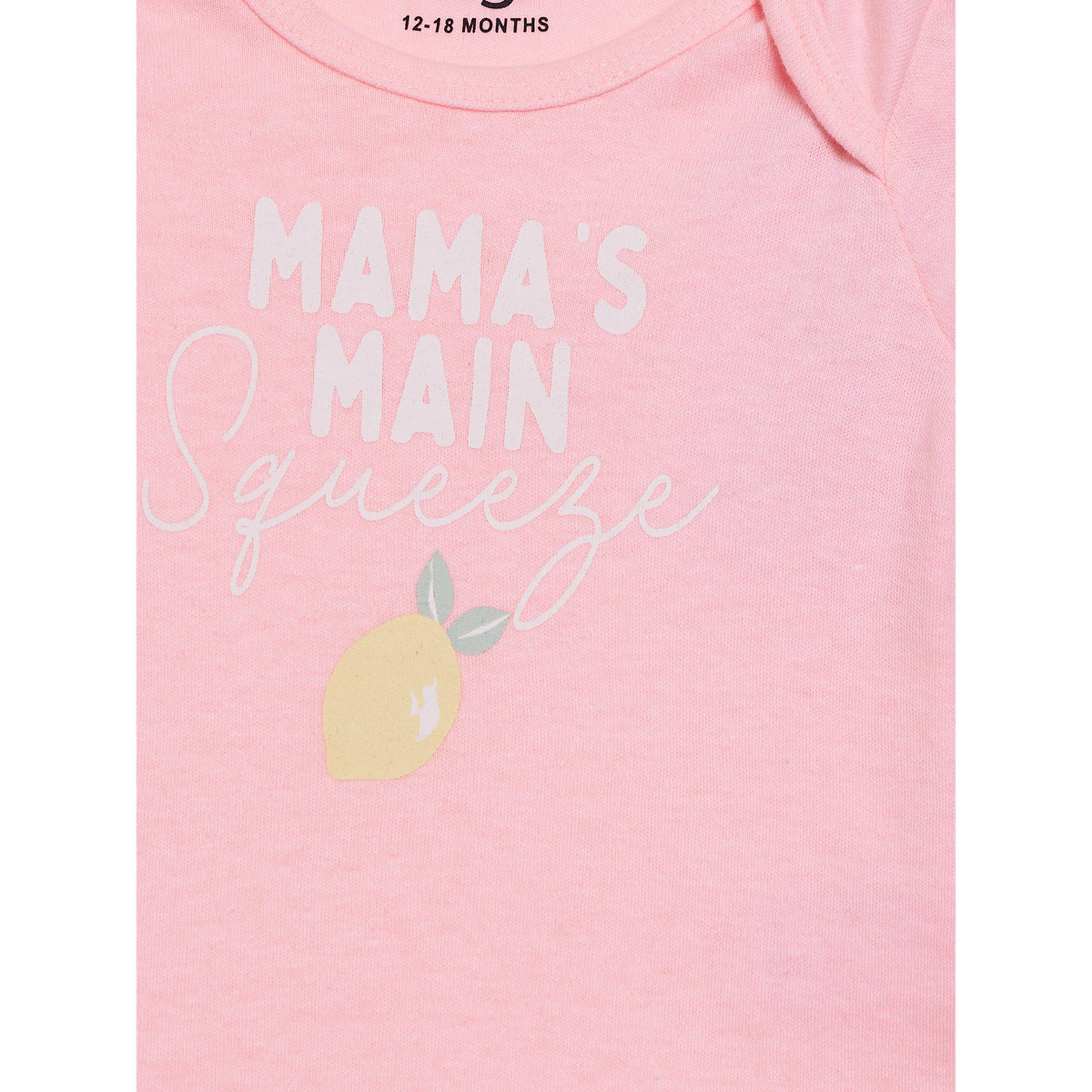 Styli Baby Girl Pink Graphic print Short Sleeves Romper-girls-clothing-rompers-image-4
