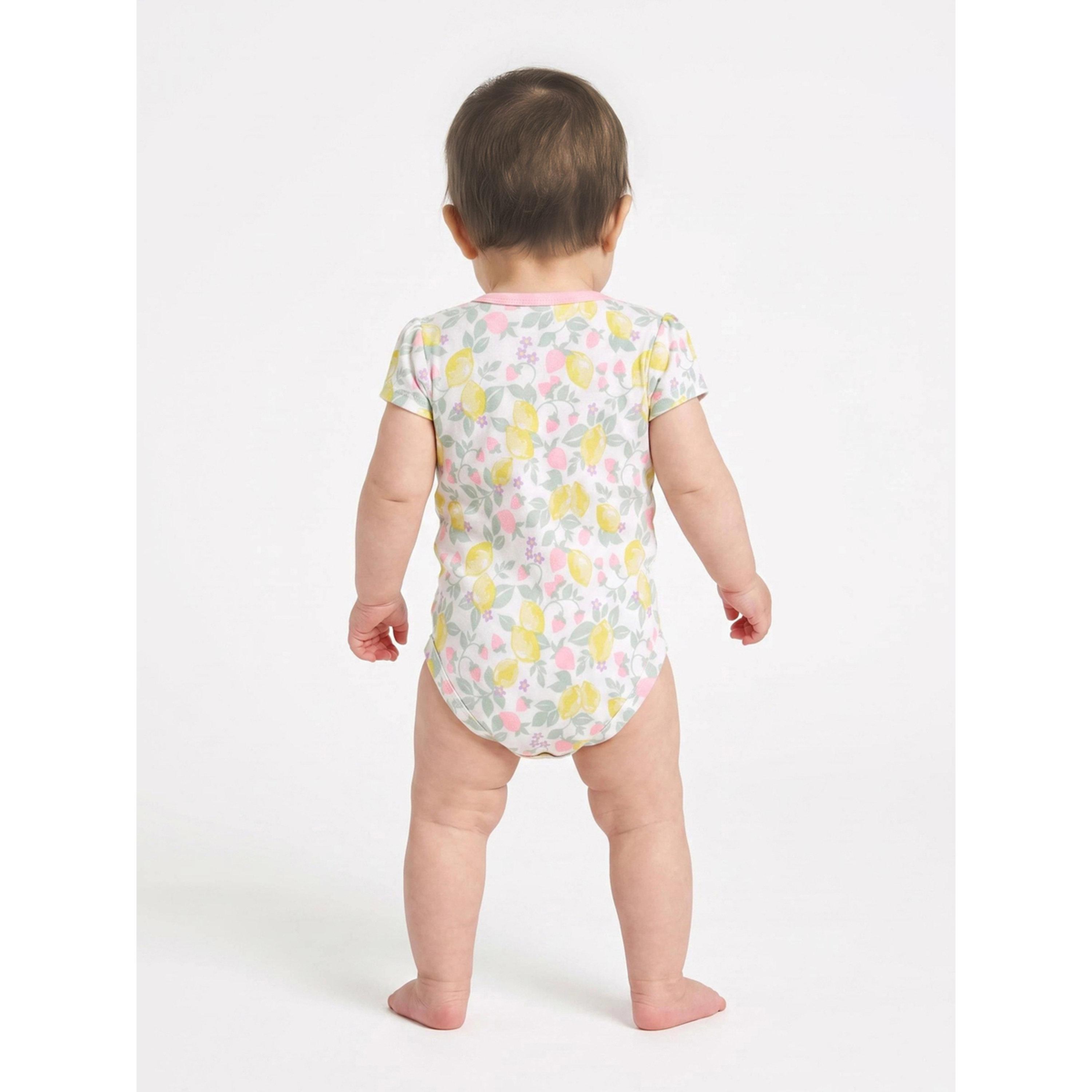 Styli Baby Girl Multi-Color All Over Print Short Sleeves Romper-girls-clothing-rompers-image-3