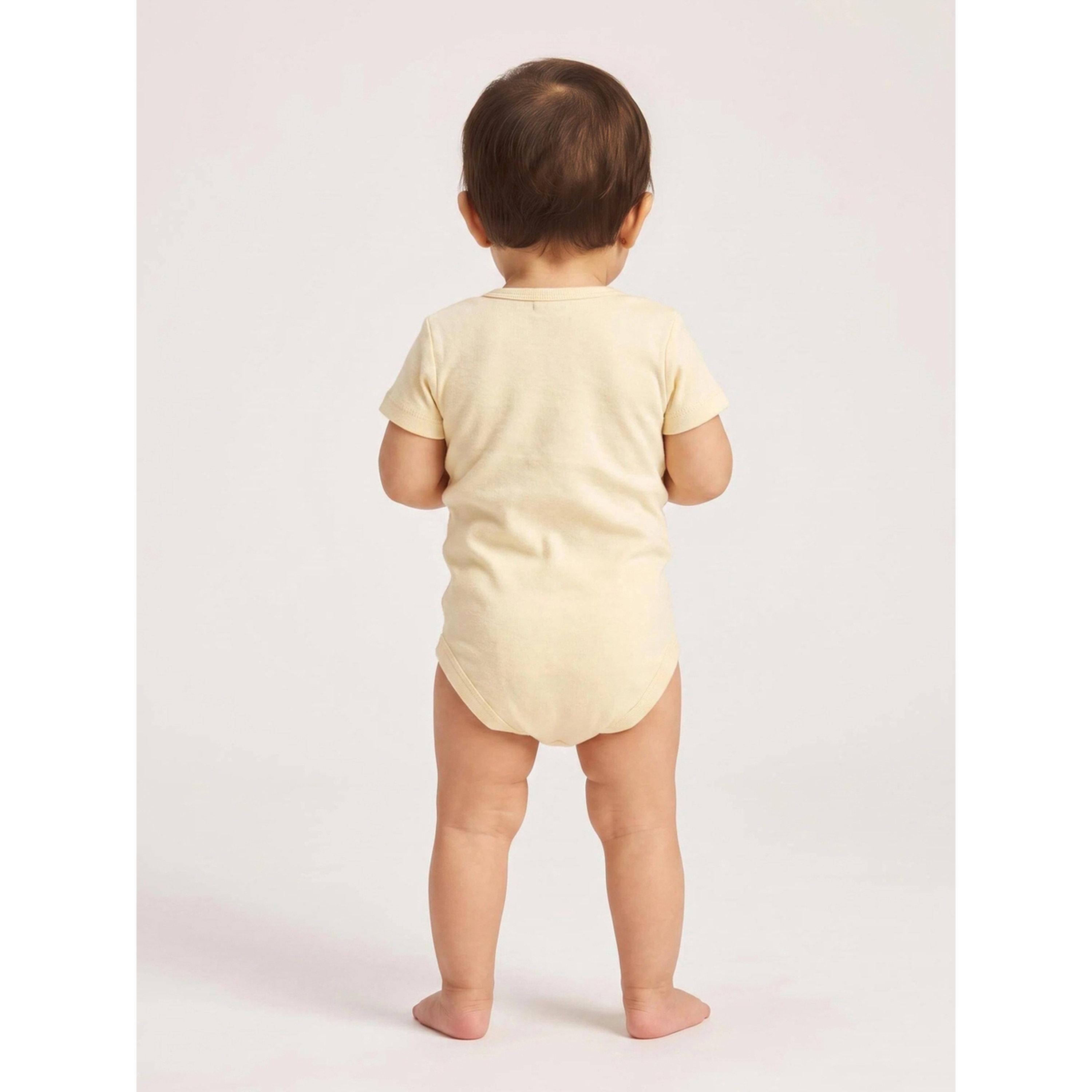 Styli Baby boy Yellow Solid Short Sleeves Romper-boys-clothing-rompersanddungarees-image-3