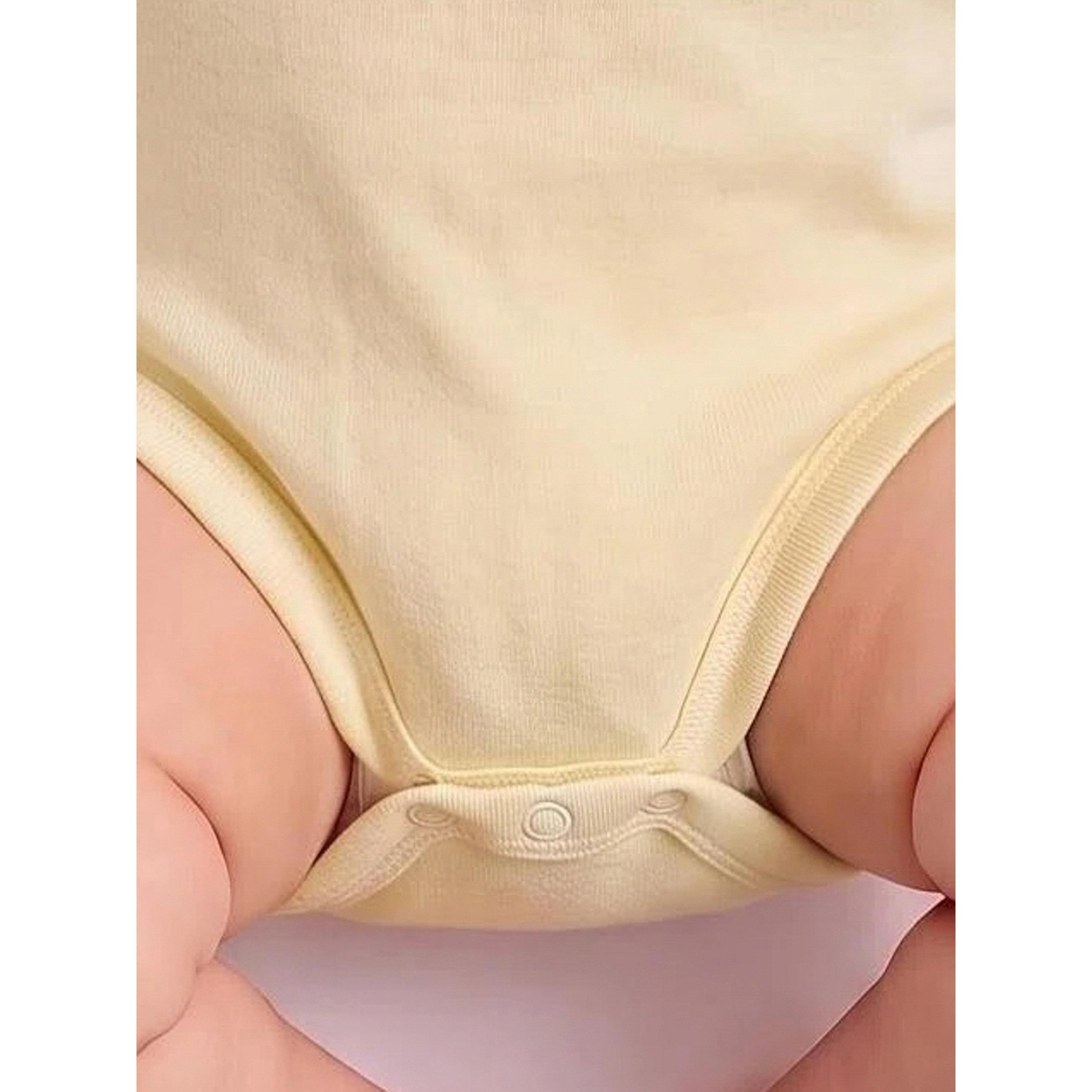 Styli Baby boy Yellow Solid Short Sleeves Romper-boys-clothing-rompersanddungarees-image-4