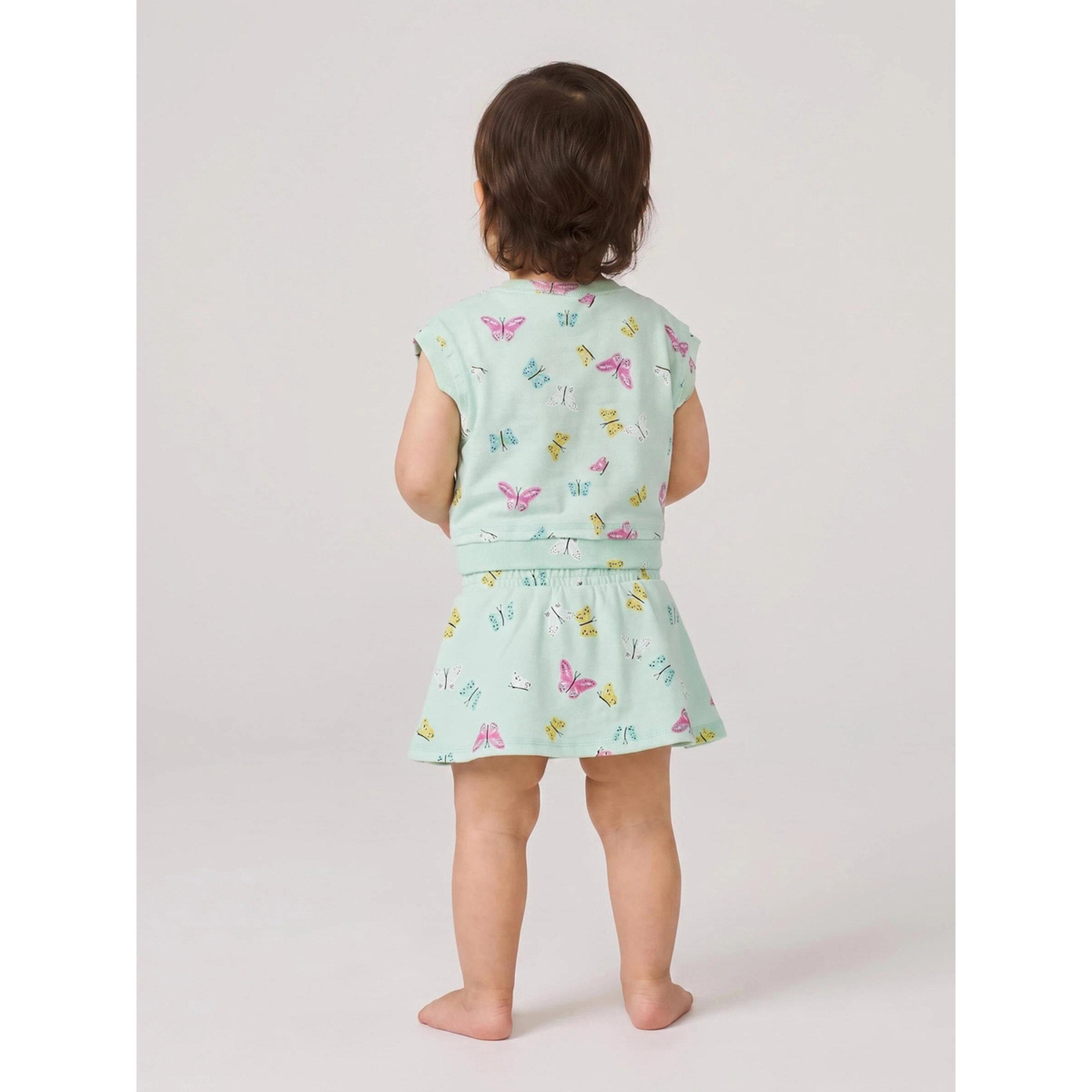 Styli Baby Girl mint Green All Over Butterfly Print Top and Skort Set-girls-clothing-setsandcoords-image-3