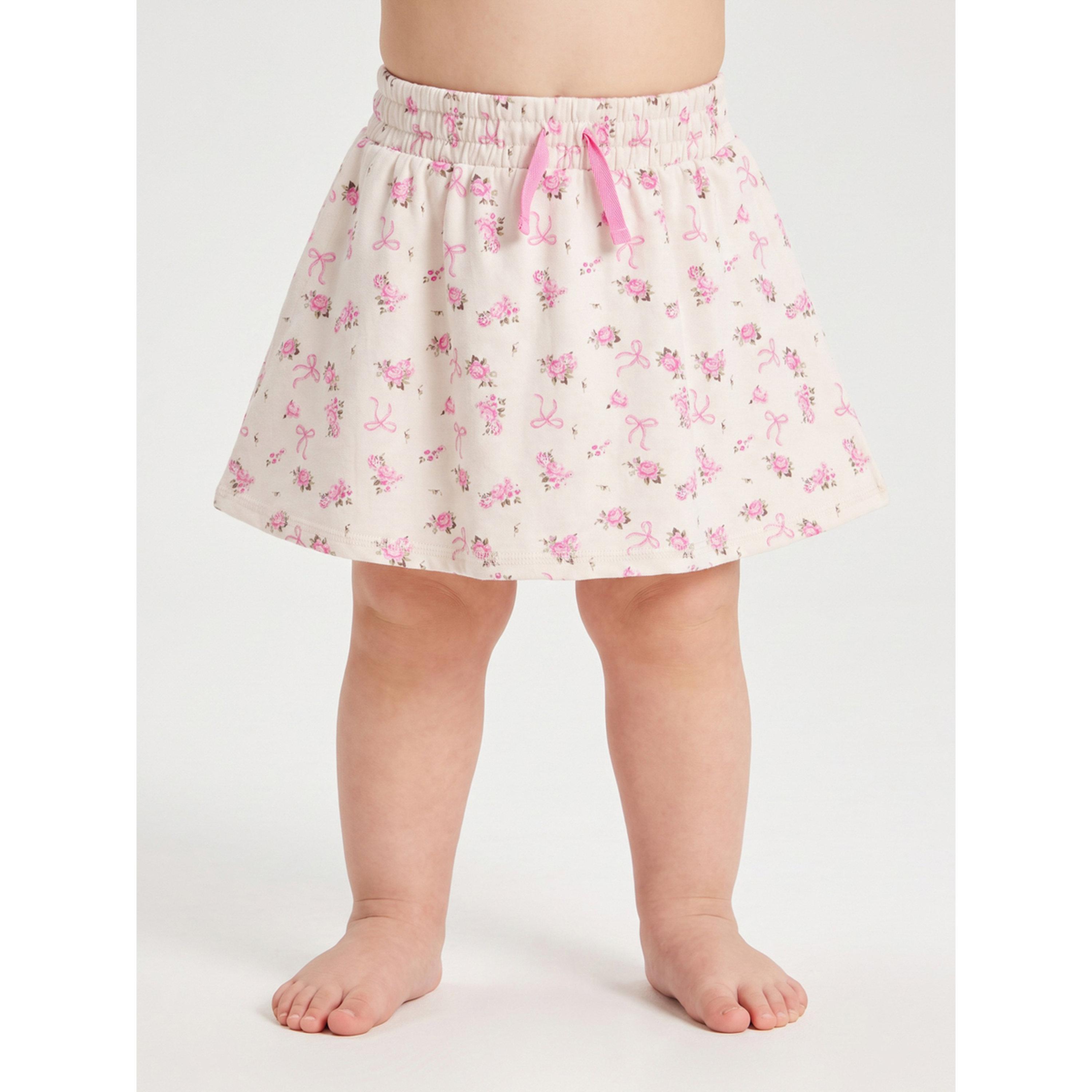 Styli Baby Girl Pink All Over Print Top and Skort Set-girls-clothing-setsandcoords-image-5
