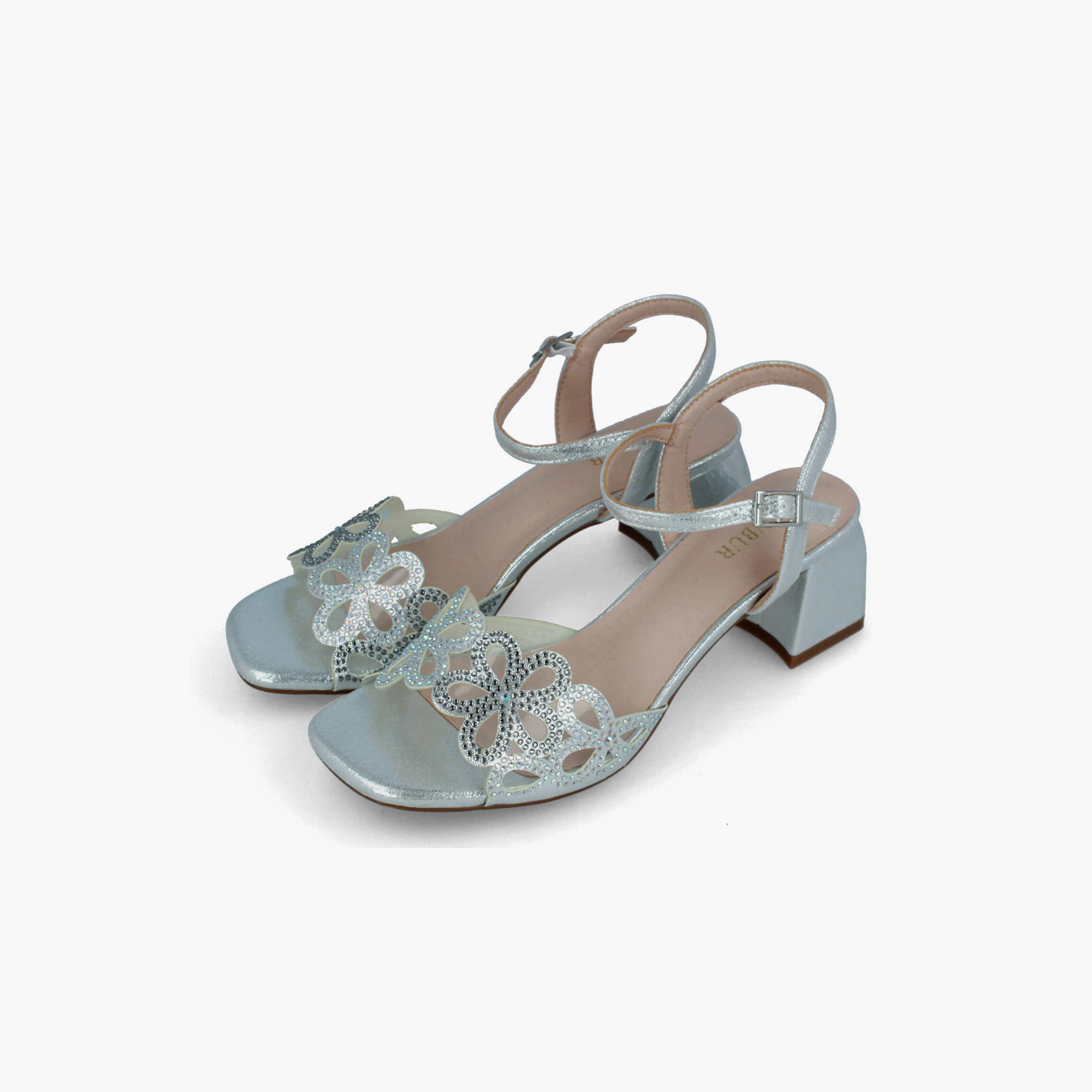 Menbur Women's Metallic Block Heels with Rhinestone Accent | 21249-women-shoes-heels-image-2