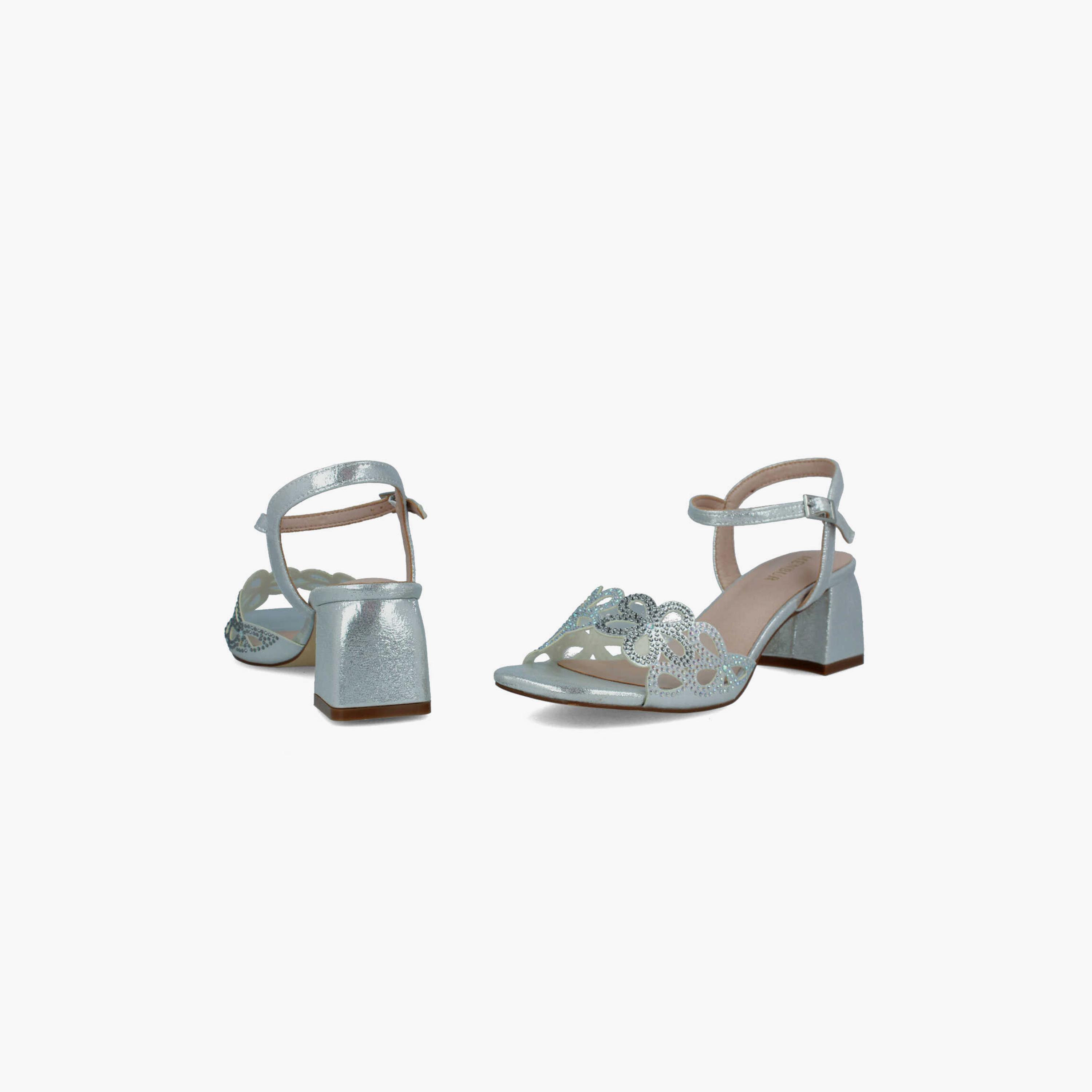 Menbur Women's Metallic Block Heels with Rhinestone Accent | 21249-women-shoes-heels-image-3