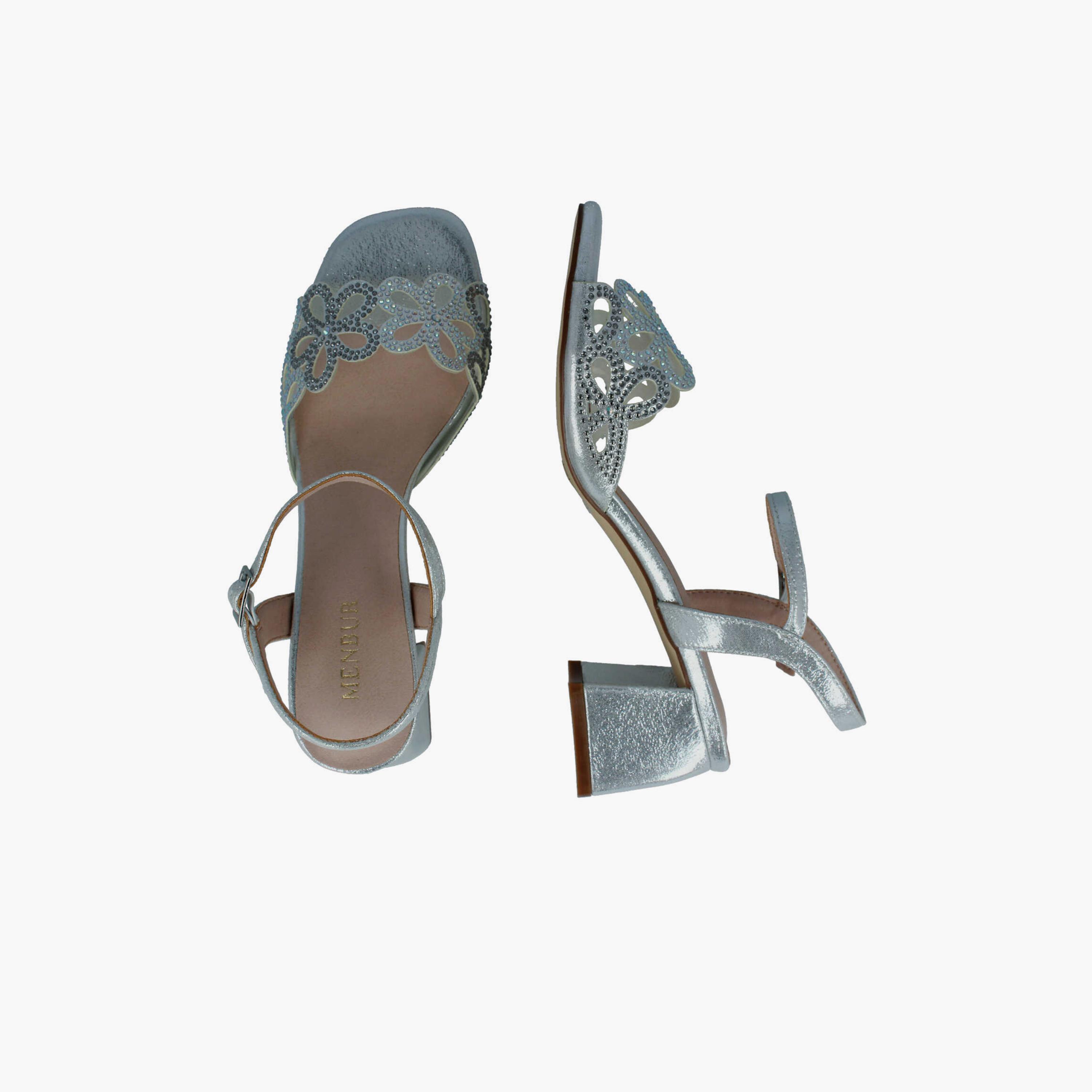 Menbur Women's Metallic Block Heels with Rhinestone Accent | 21249-women-shoes-heels-image-4