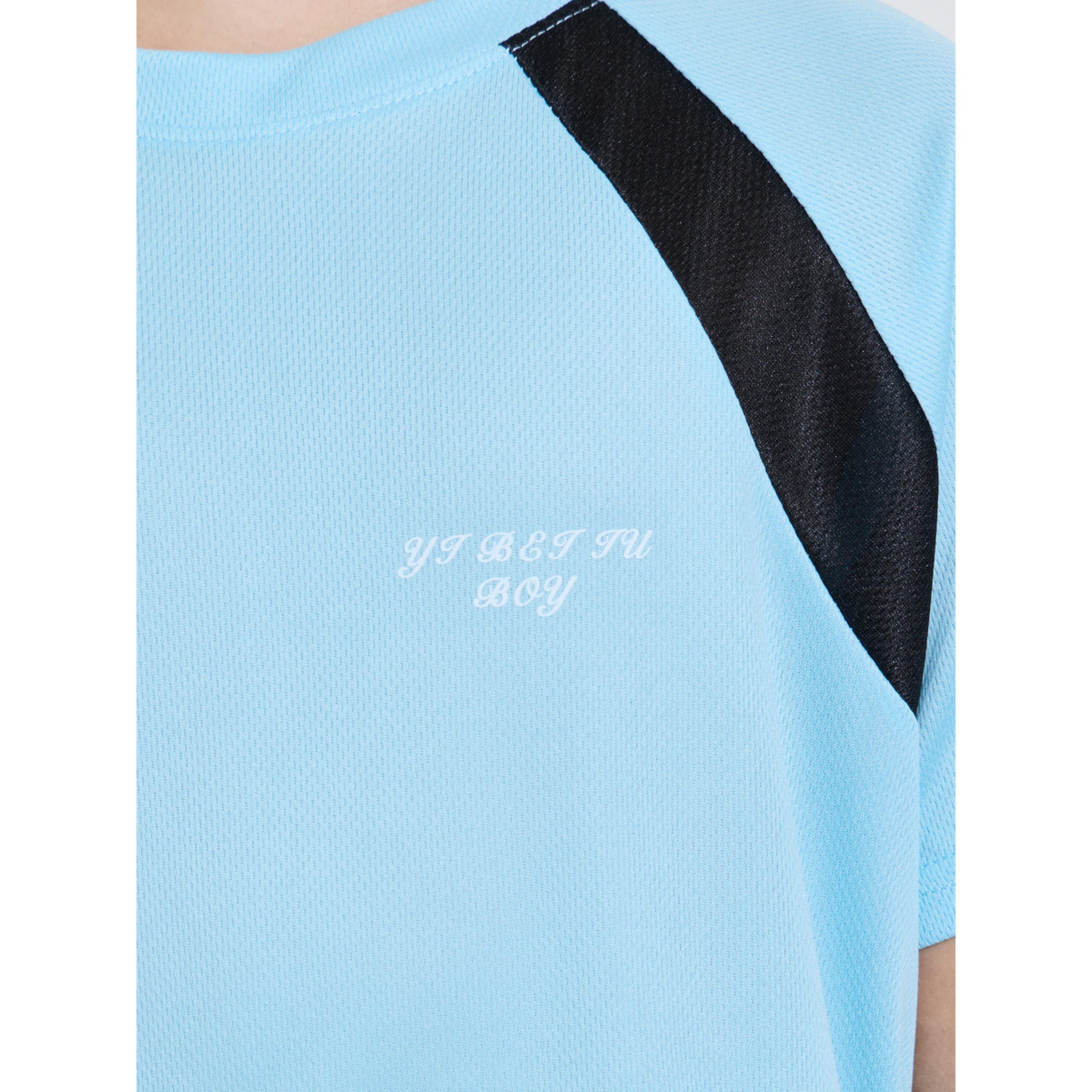 طقم من شورت وتيشيرت بأكمام ريجلان بنمط كتل الالوان أزرق للأولاد المراهقين-boys-clothing-setsandcoords-image-6