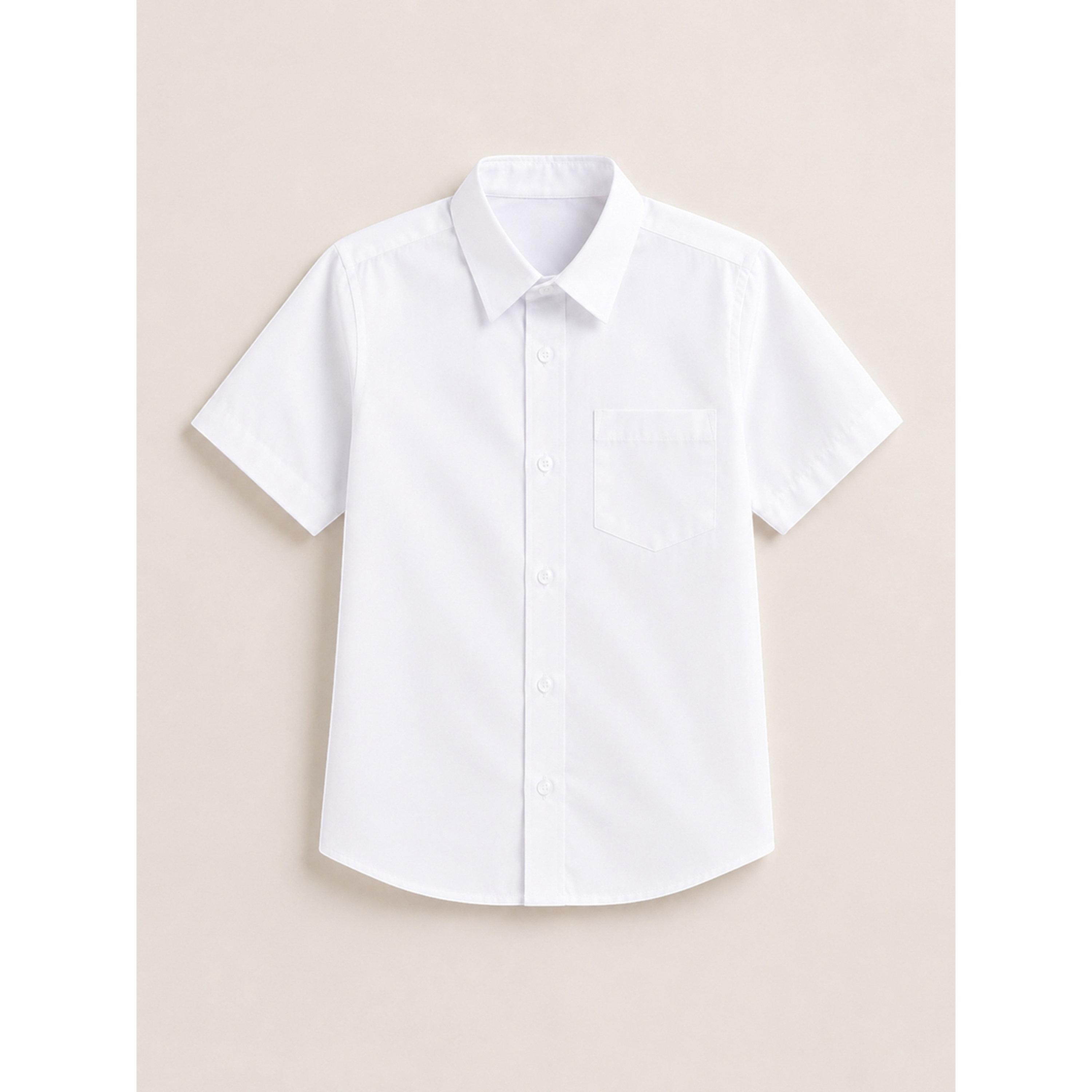 قميص بياقة وأكمام قصيرة للأولاد باللون الأبيض-boys-clothing-schoolwear-shirts-image-5