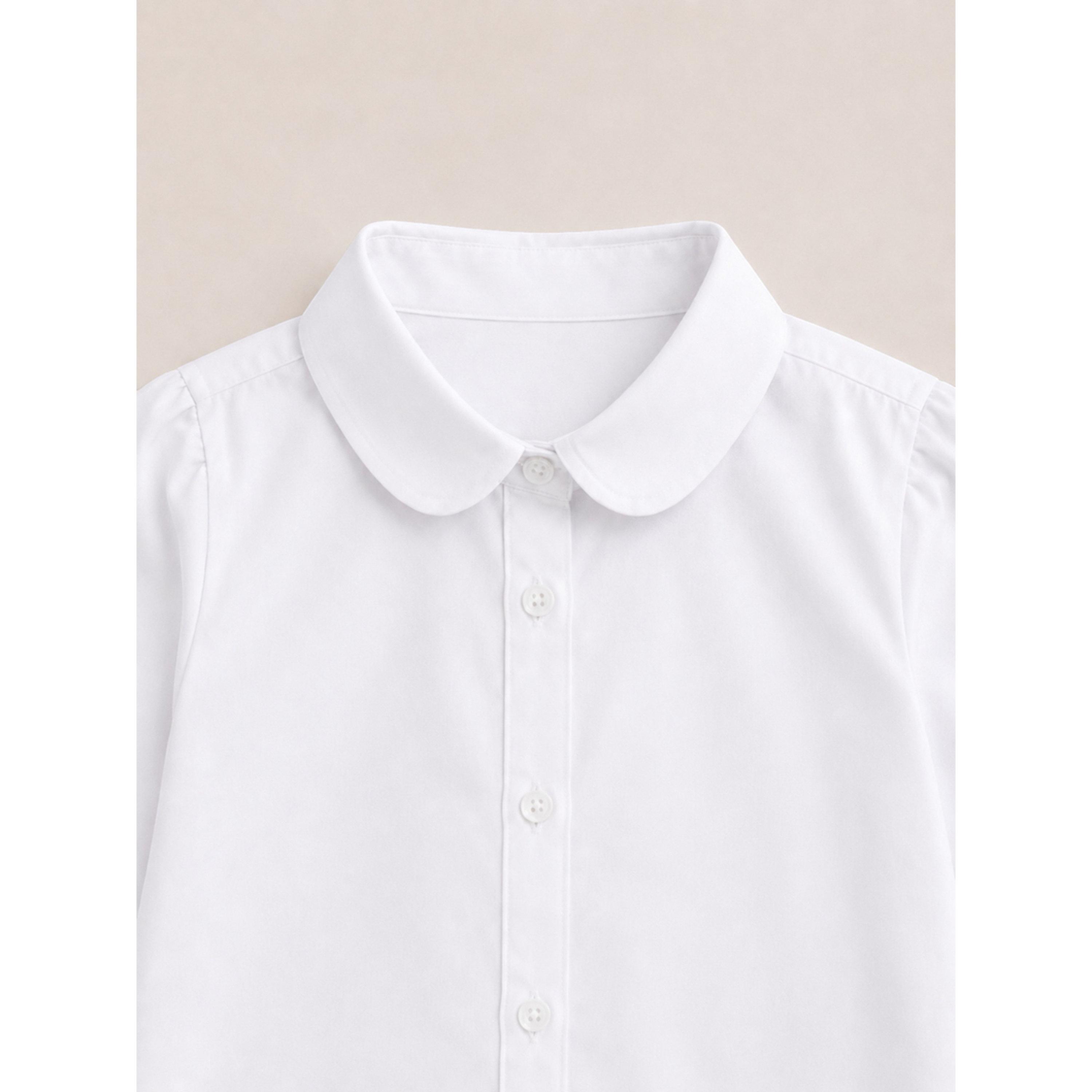 قميص مدرسي بأكمام طويلة للبنات باللون الأبيض-girls-clothing-blousesandshirts-image-3