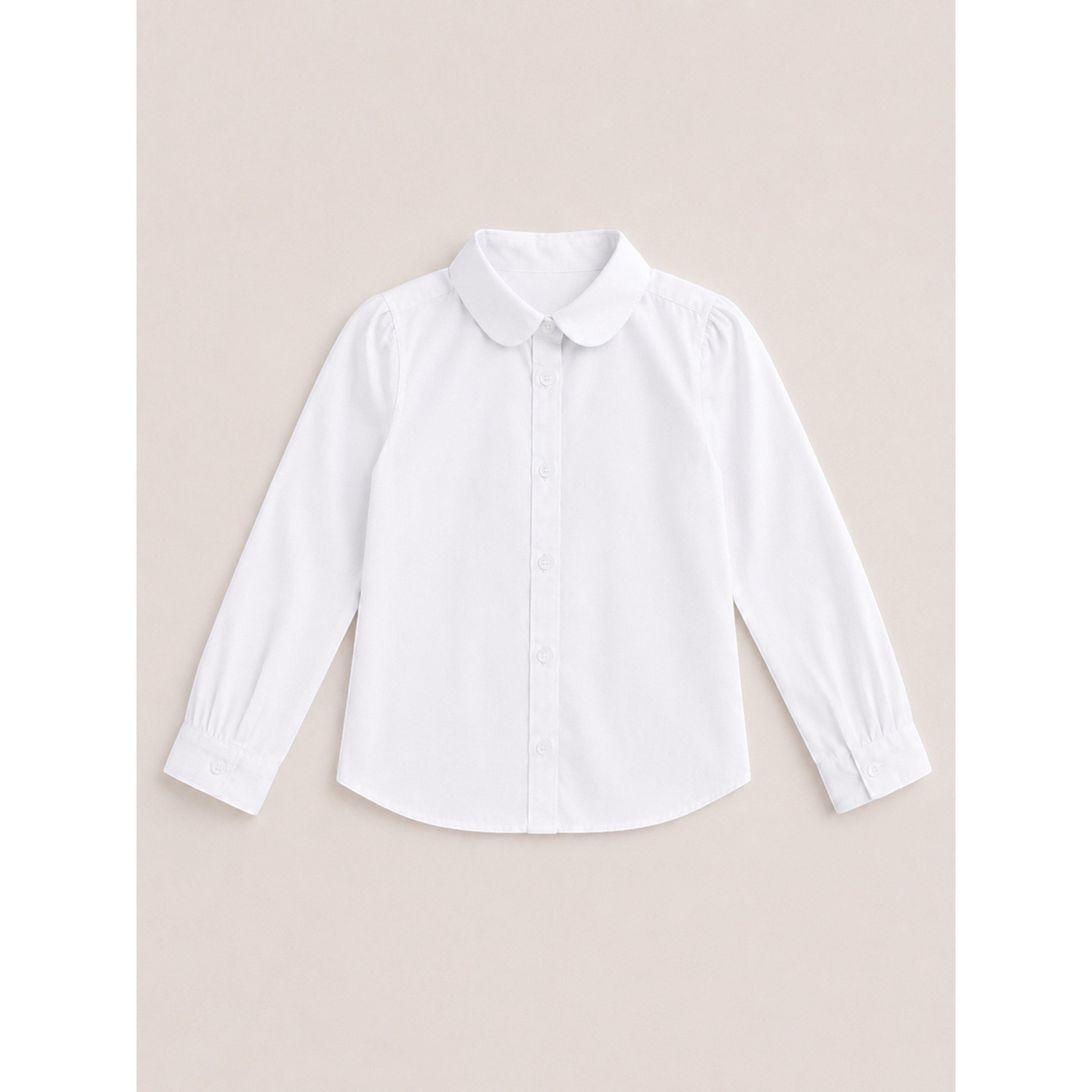 قميص مدرسي بأكمام طويلة للبنات باللون الأبيض-girls-clothing-blousesandshirts-image-6