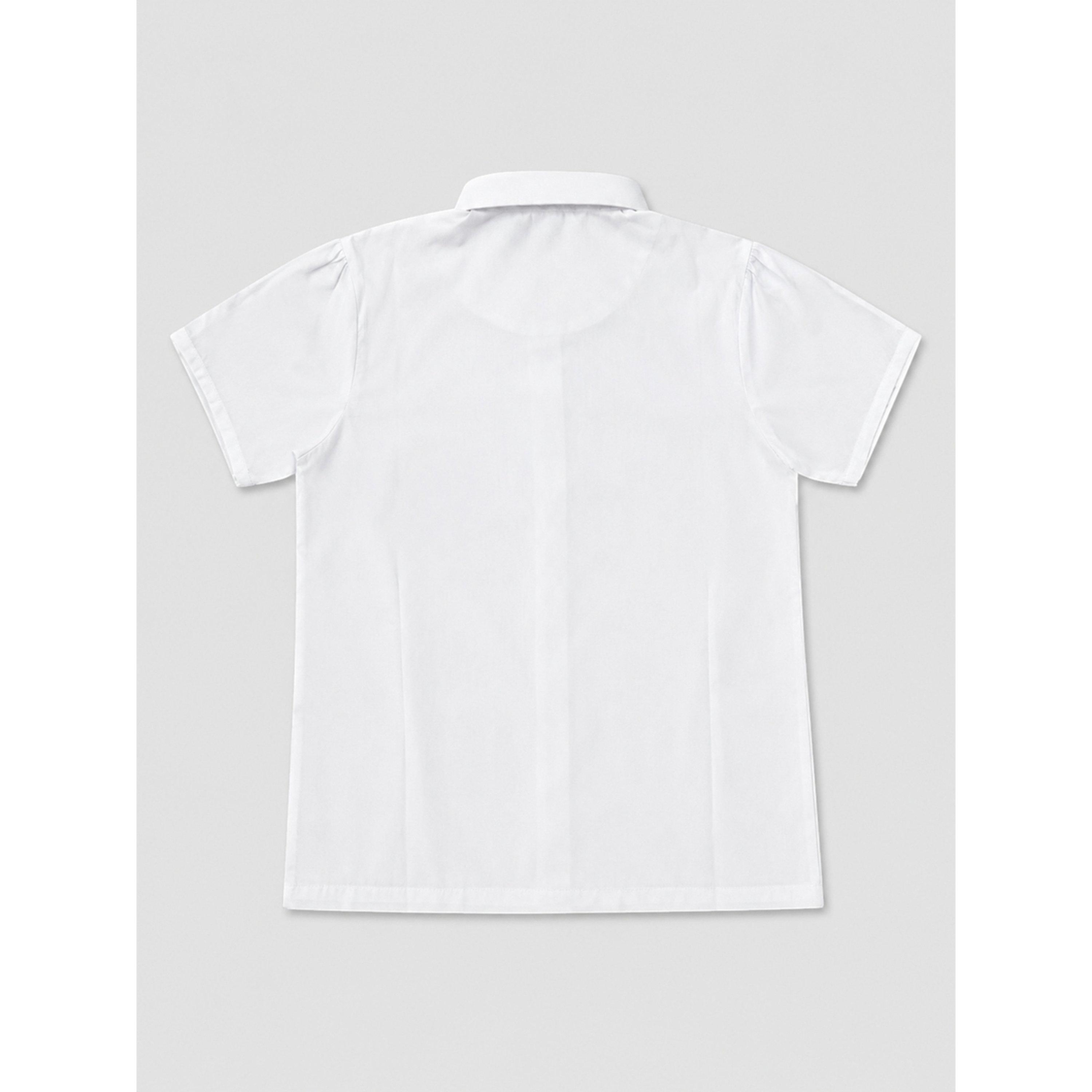 قميص مدرسي بأكمام قصيرة للبنات باللون الأبيض-girls-clothing-blousesandshirts-image-4