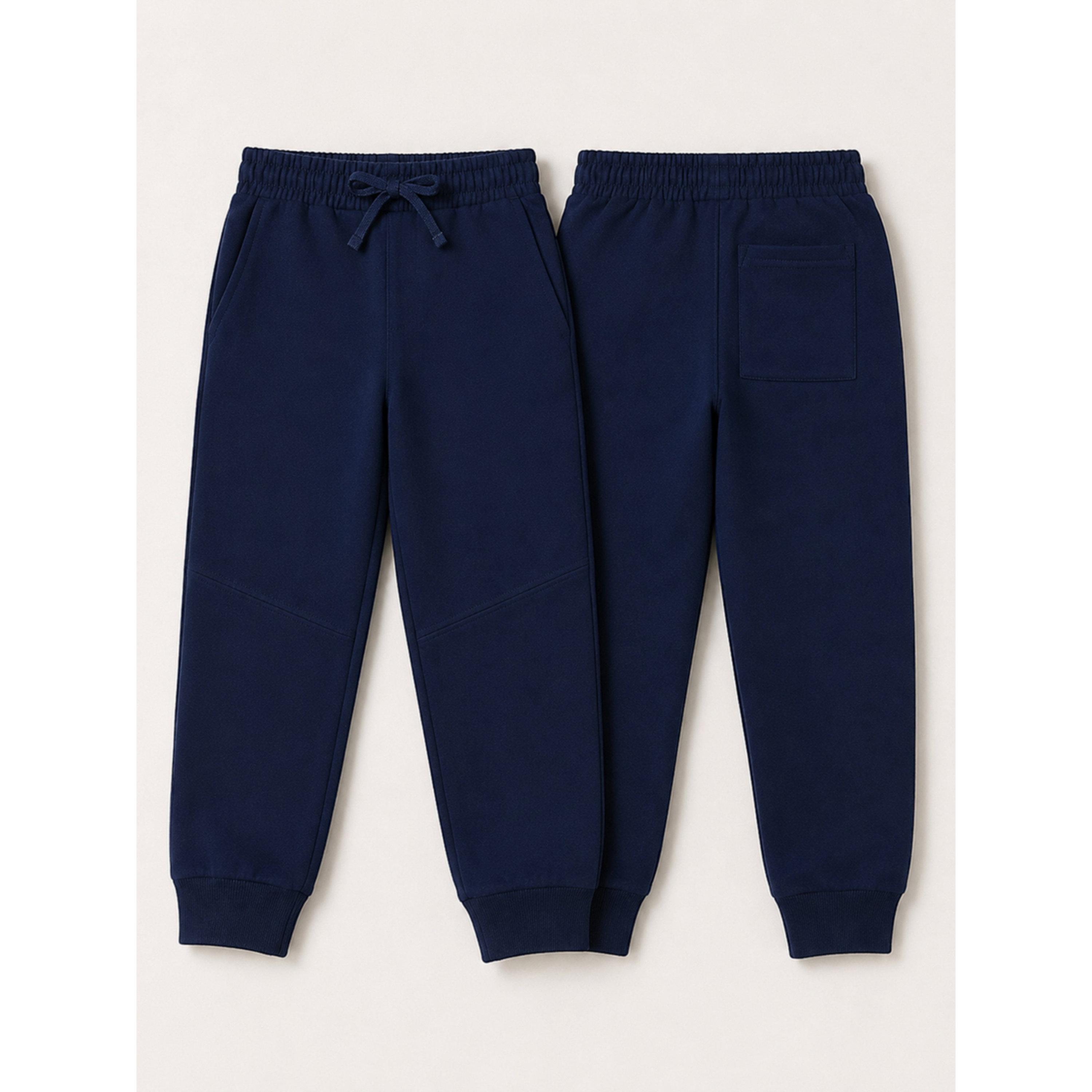 جوغر بقصة مريحة ورباط للأولاد باللون الكحلي-boys-clothing-bottoms-joggersandtrackpants-image-3