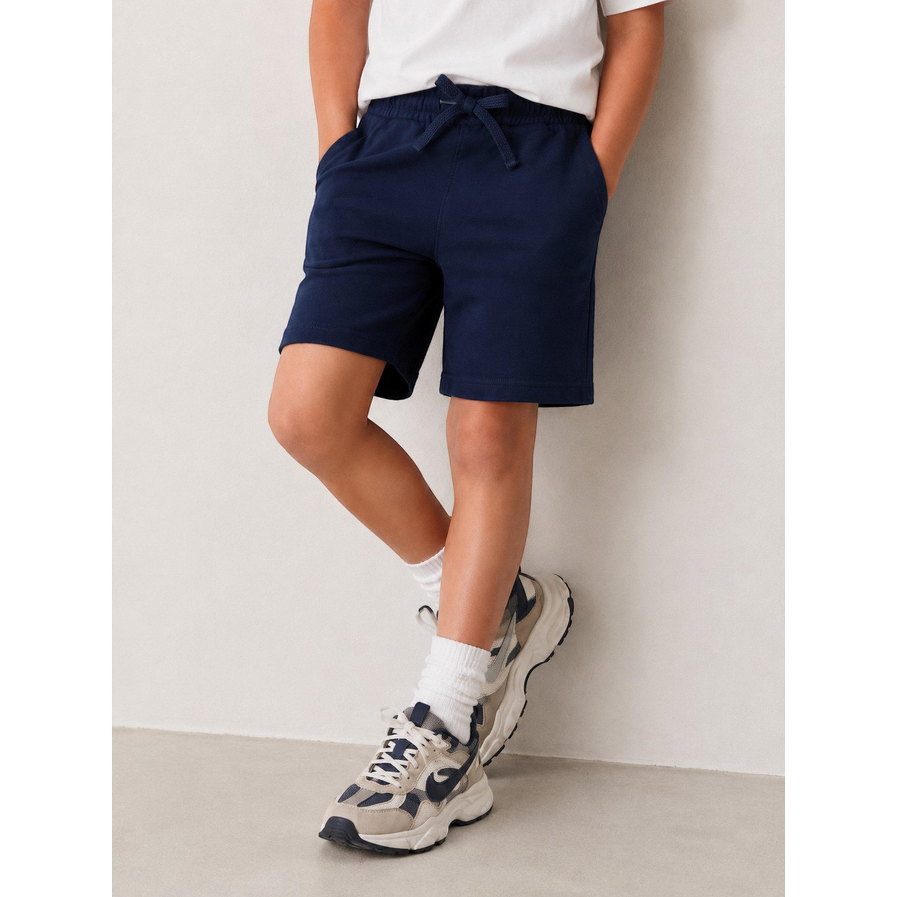 شورت قطن محبوك للأولاد باللون الكحلي-boys-clothing-bottoms-shorts-image-1