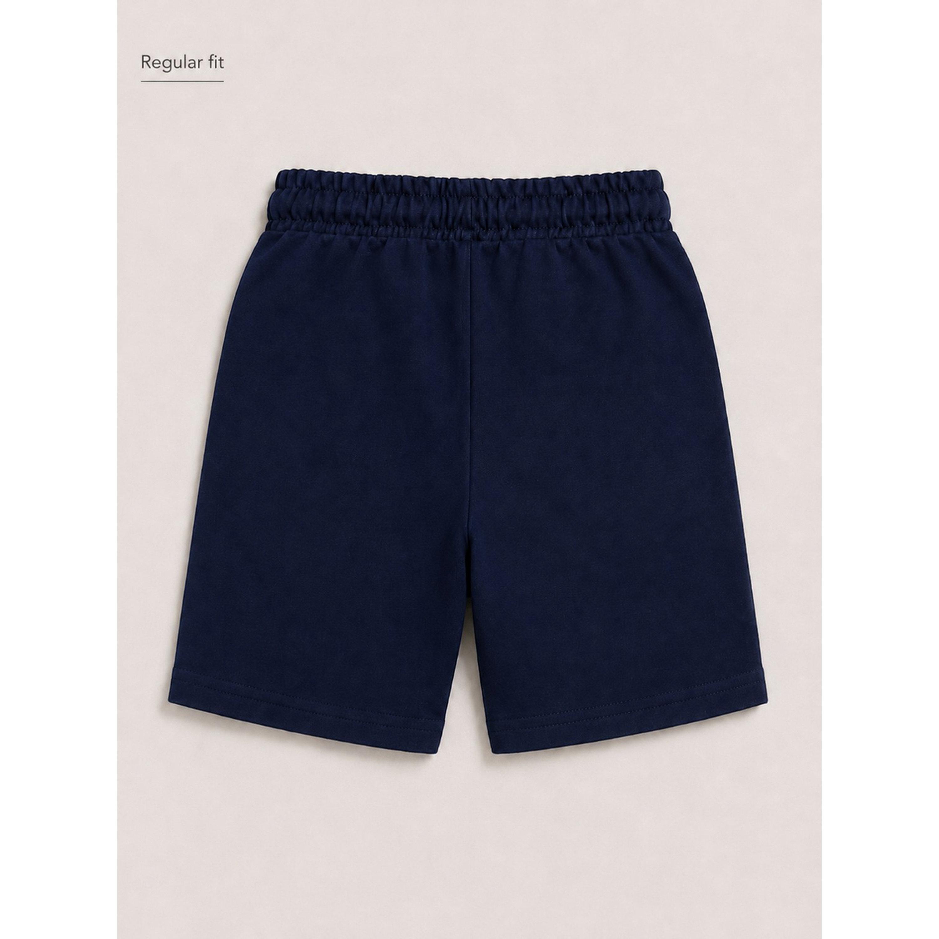شورت قطن محبوك للأولاد باللون الكحلي-boys-clothing-bottoms-shorts-image-4