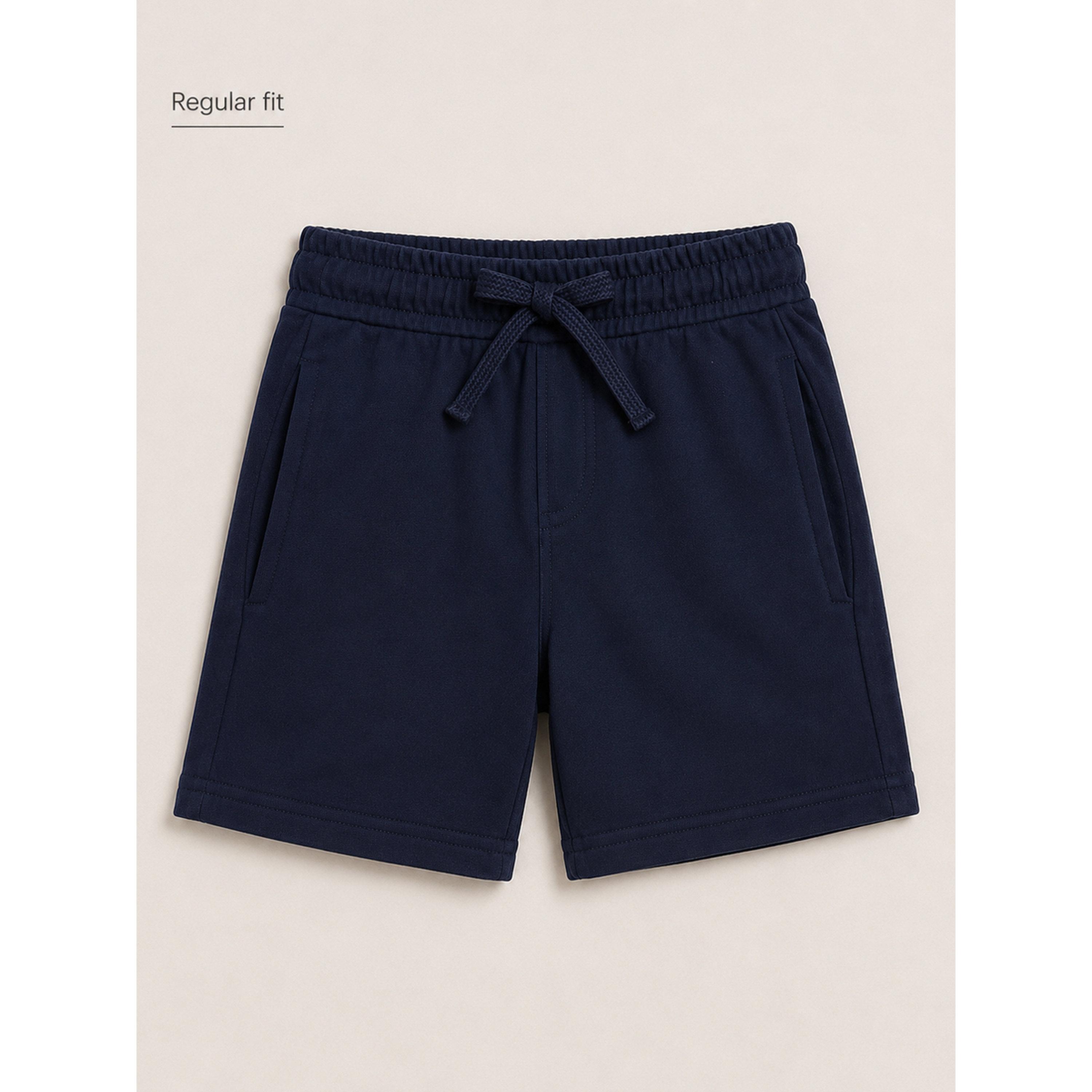 شورت قطن محبوك للأولاد باللون الكحلي-boys-clothing-bottoms-shorts-image-5