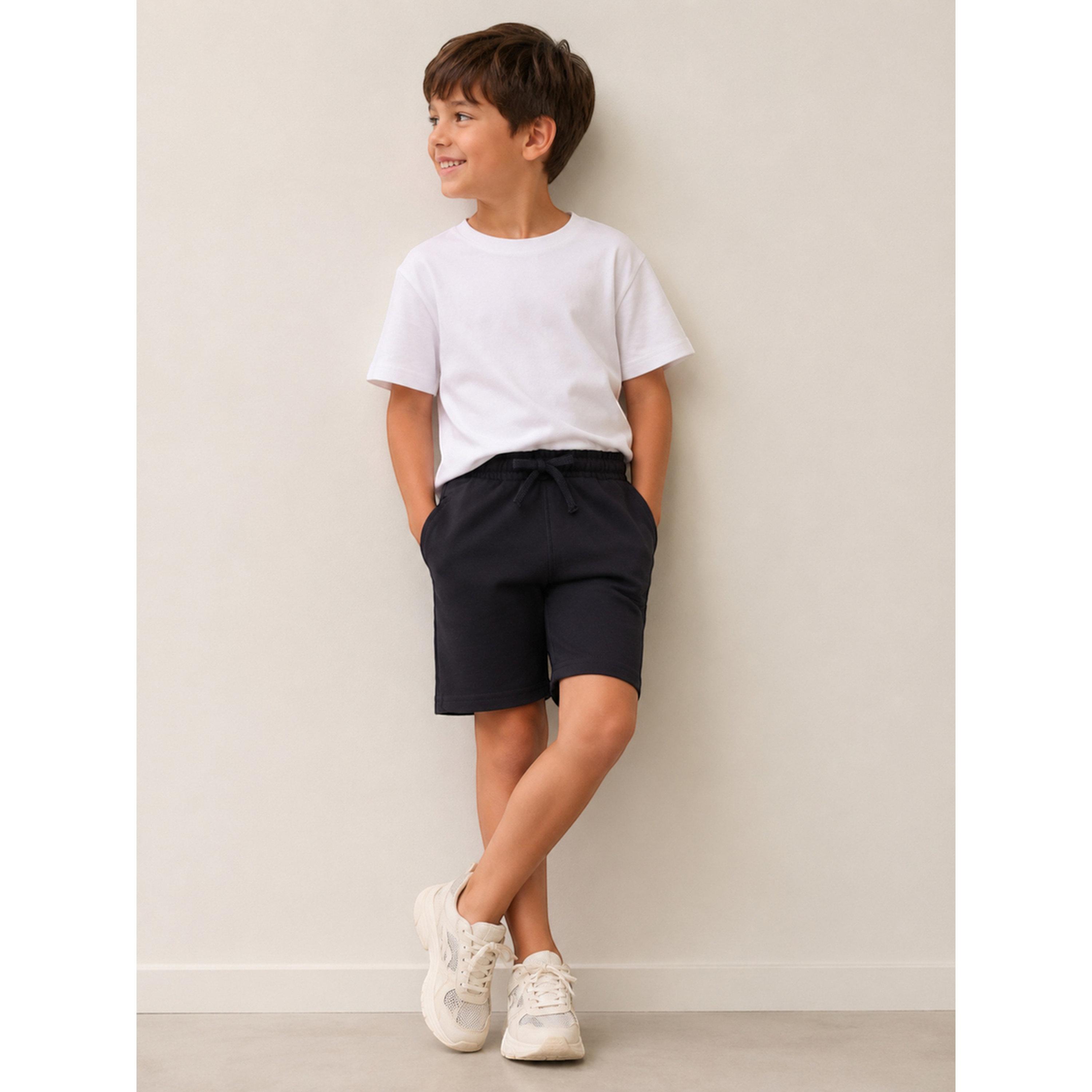 شورت قطن جيرسي للأطفال باللون الرمادي-boys-clothing-bottoms-shorts-image-2
