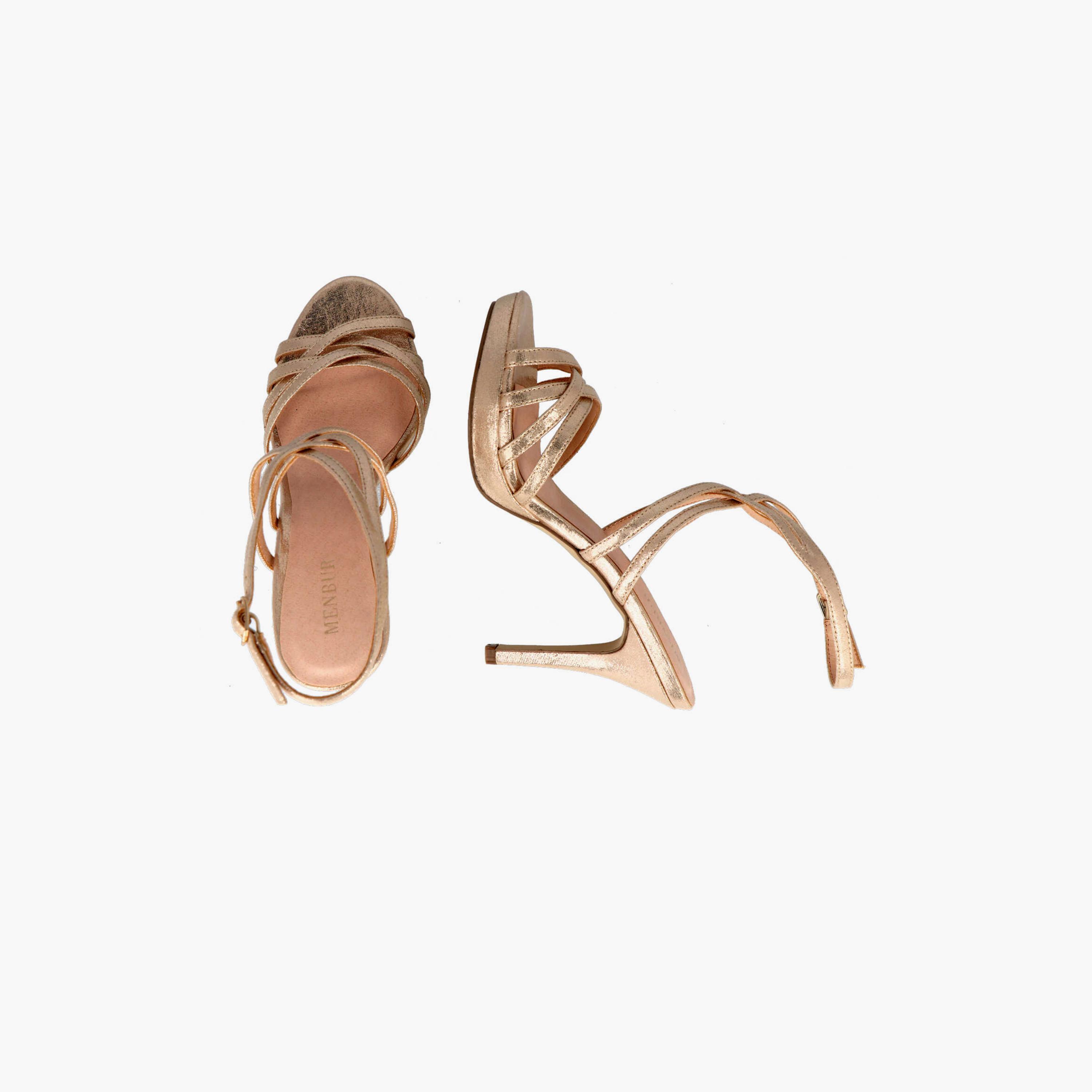 Menbur Women's Metallic Stiletto Heels with Strap | 21270-women-shoes-heels-image-4