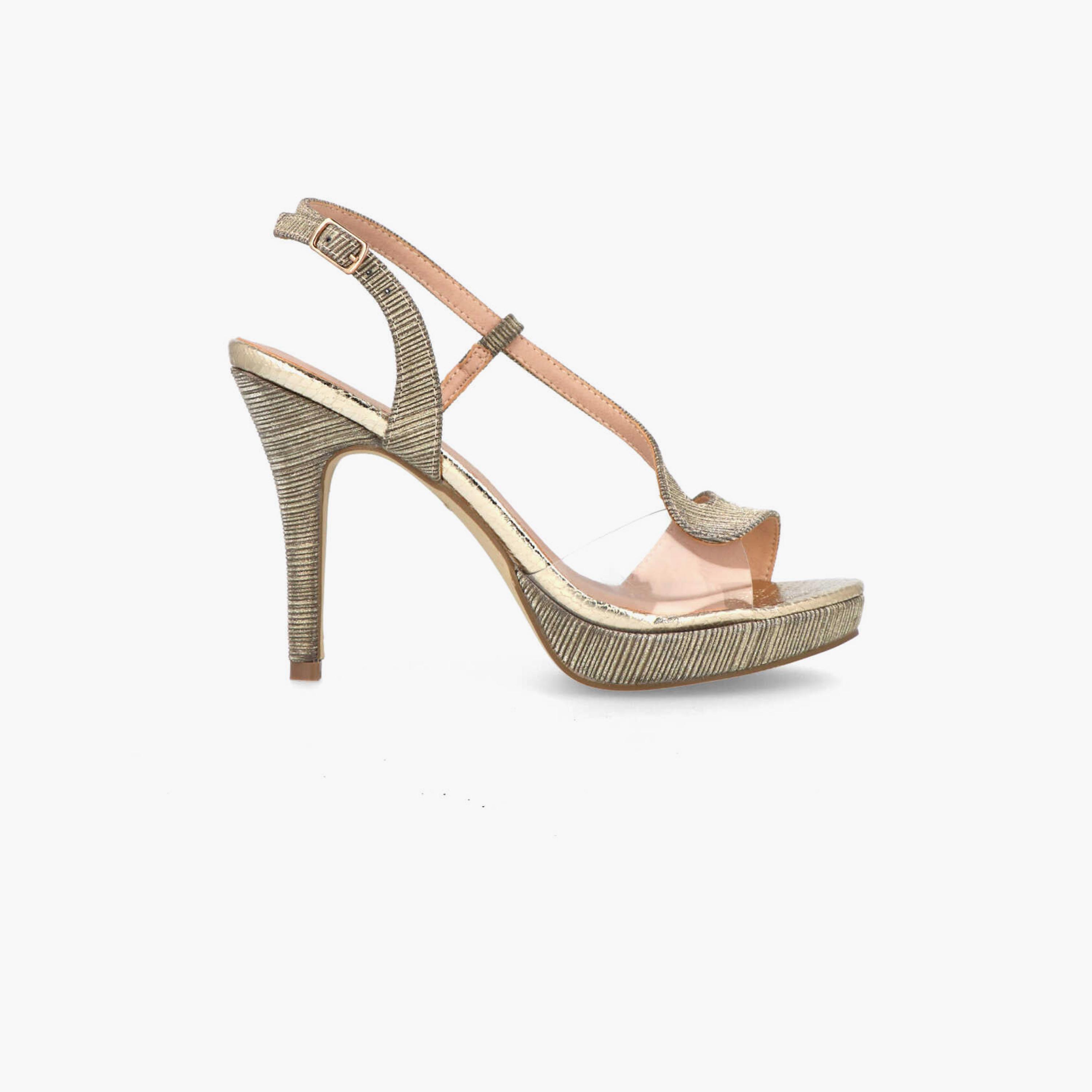 Menbur Women's Reptile Print Stiletto Heels with Strap | 21307-women-shoes-heels-image-1