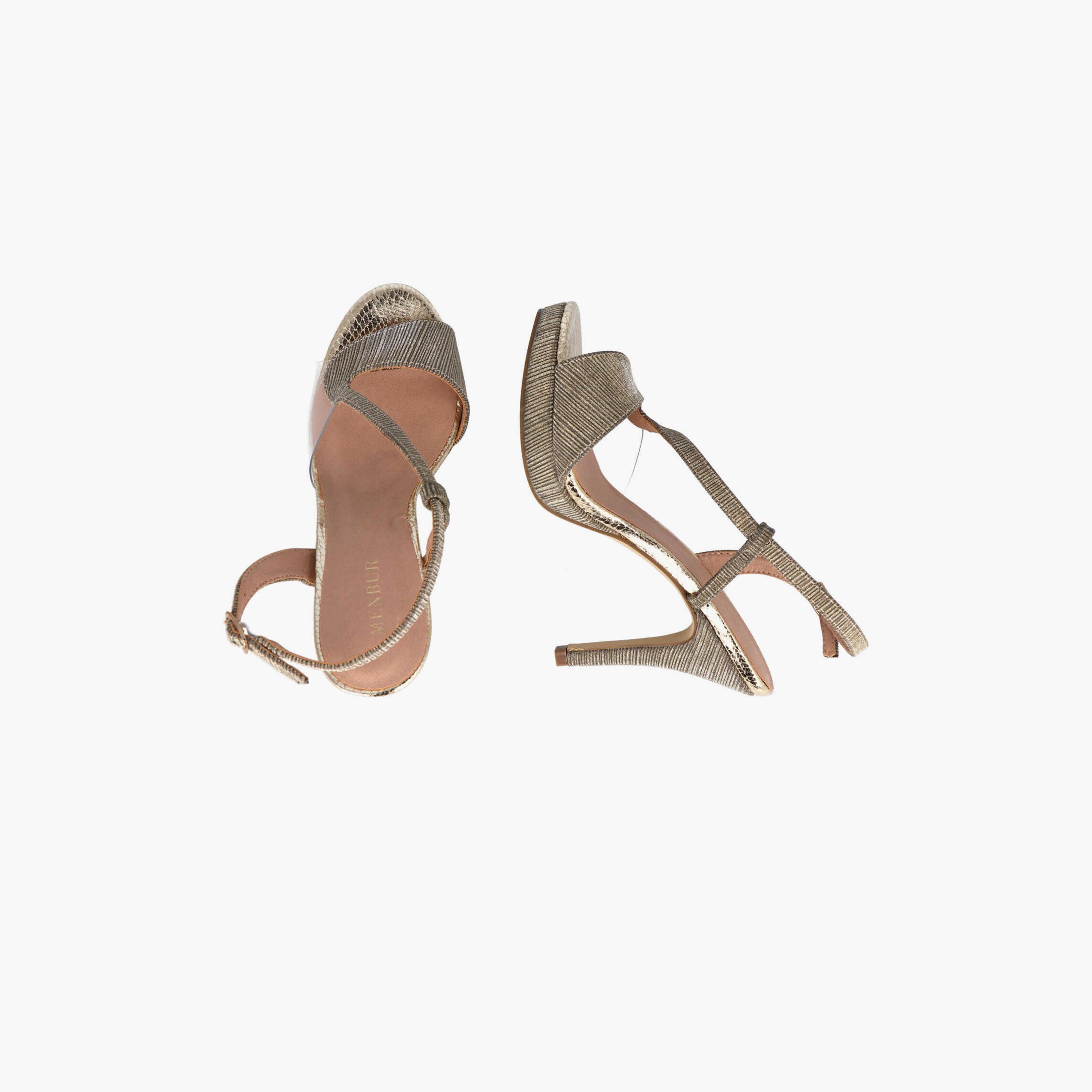Menbur Women's Reptile Print Stiletto Heels with Strap | 21307-women-shoes-heels-image-4
