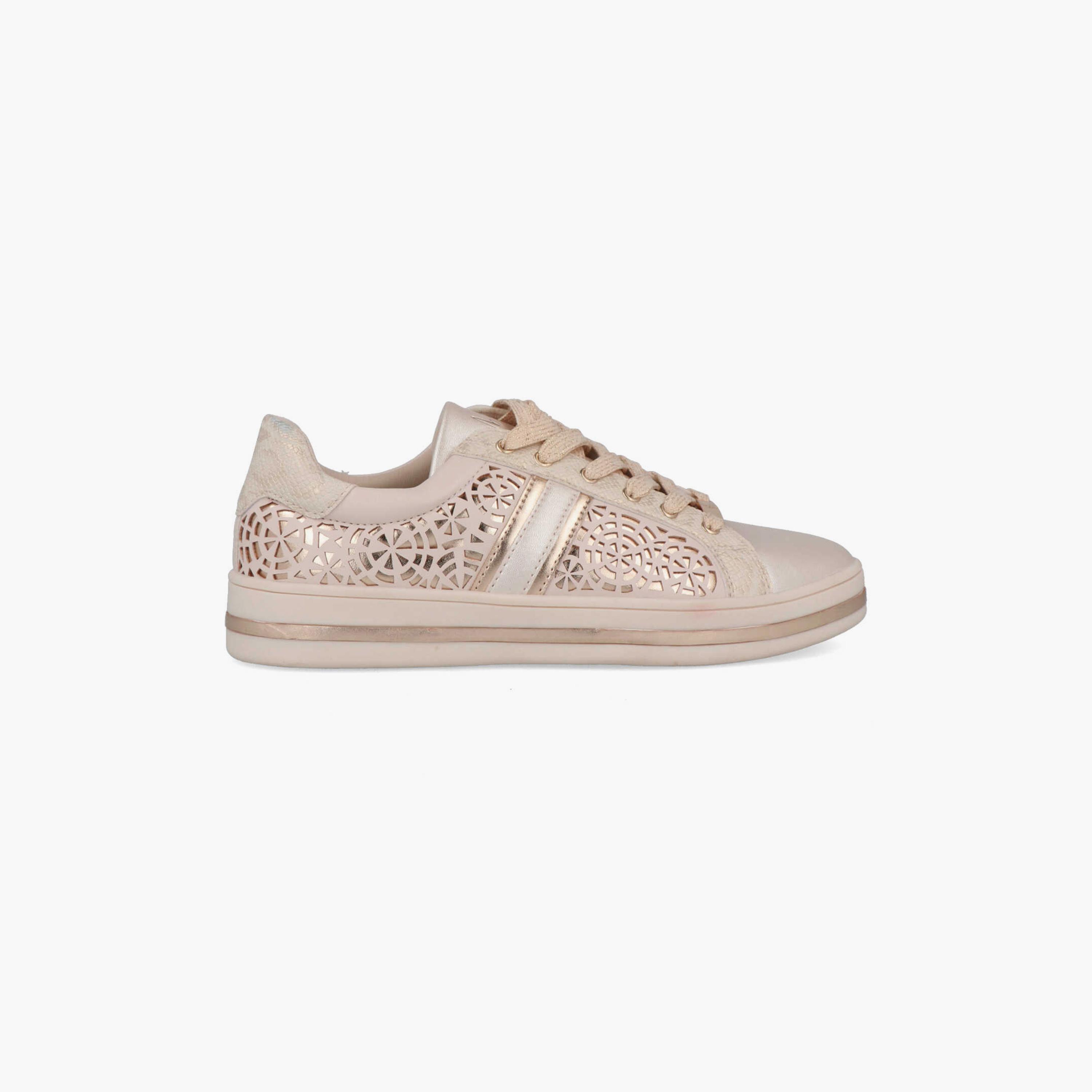 Menbur Women's Metallic Low Ankle Sneakers with Cut Out Accent | 21310-women-shoes-sneakers-image-1