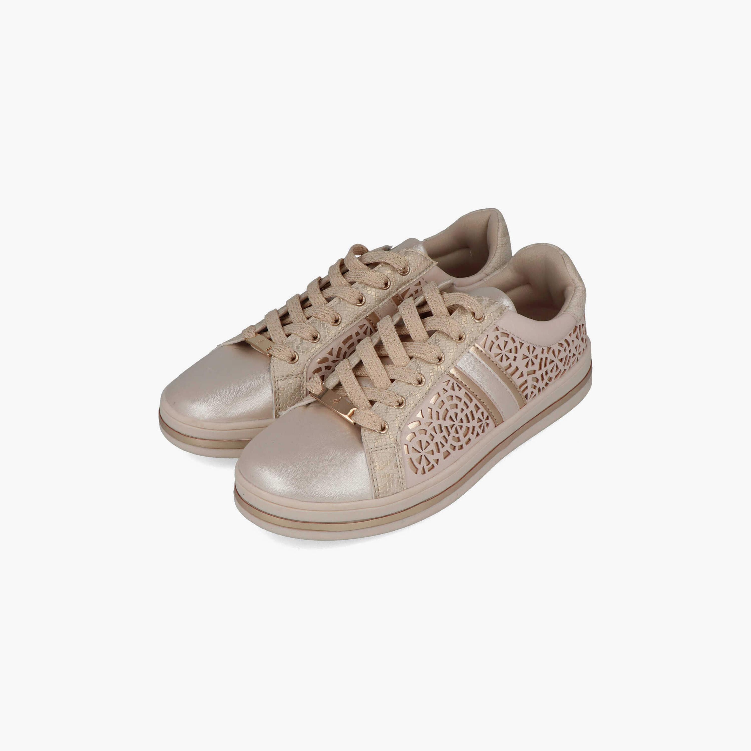 Menbur Women's Metallic Low Ankle Sneakers with Cut Out Accent | 21310-women-shoes-sneakers-image-2