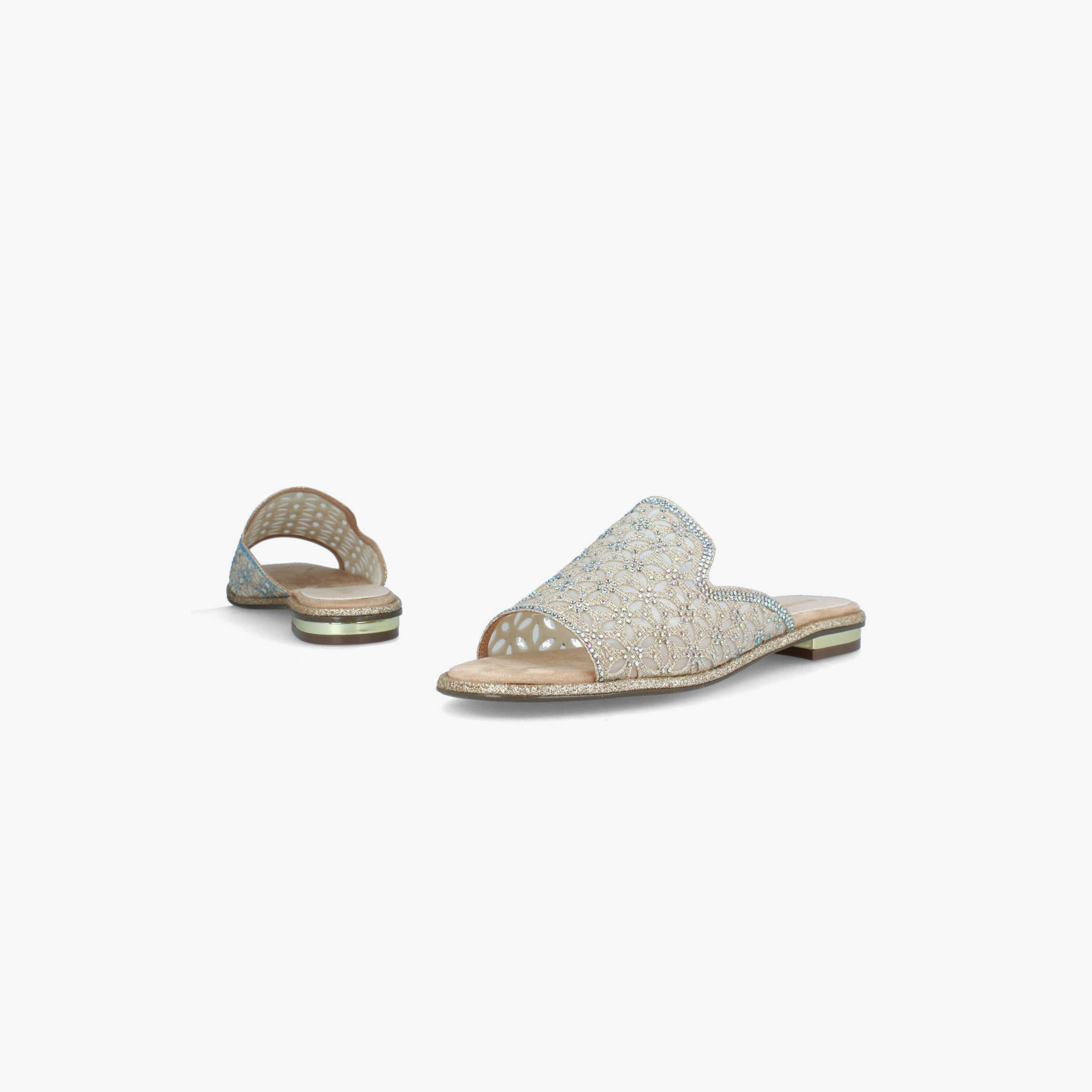 Menbur Women's Glitter Slide Sandals with Rhinestone Accent | 21325-women-shoes-sandals-flats-image-4