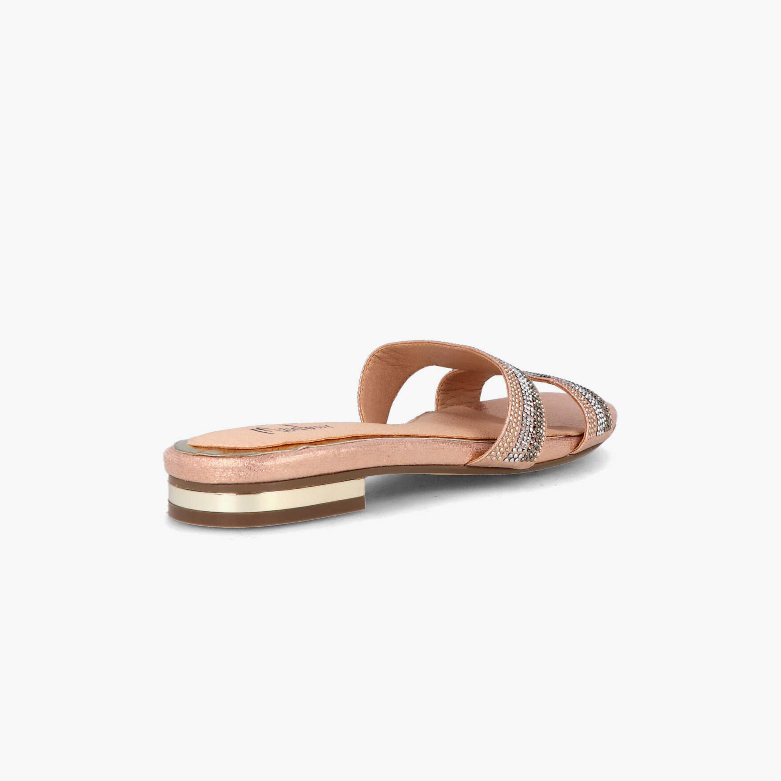 Menbur Women's Metallic Slide Sandals with Rhinestone Accent | 21326-women-shoes-sandals-flats-image-3