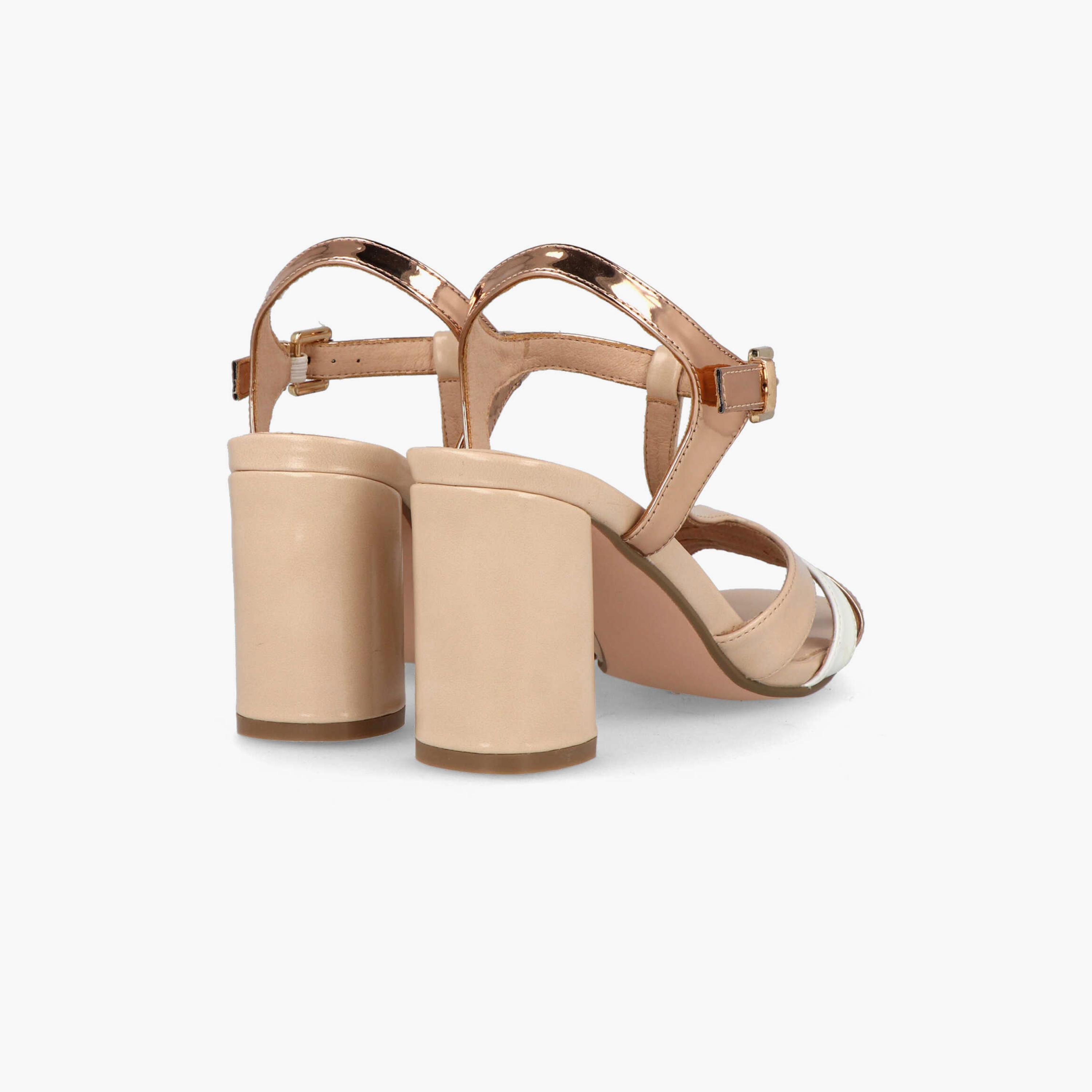 Menbur Women's Metallic Block Heels with Strap | 21338-women-shoes-heels-image-3