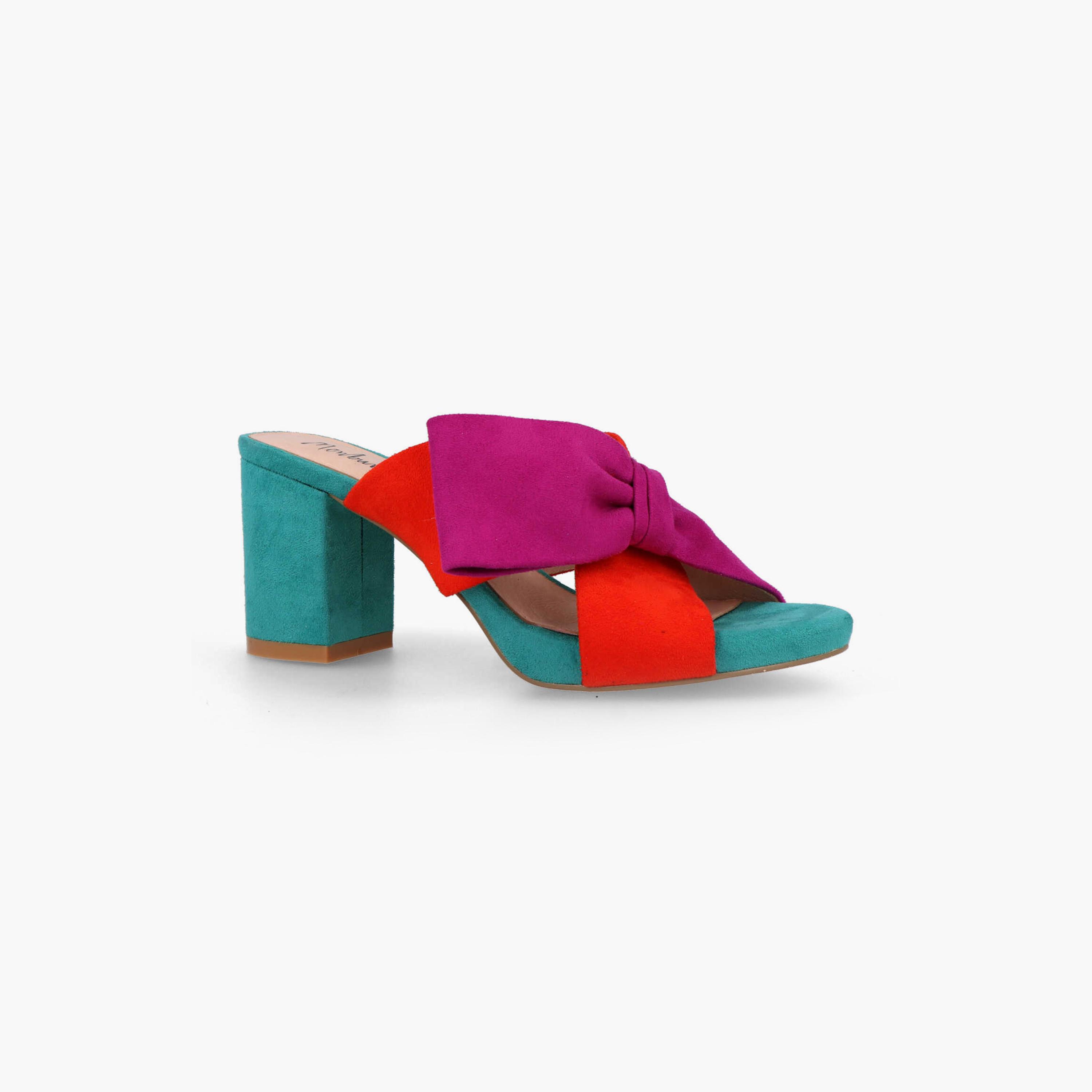 Menbur Women's Block Heels with Bow | 21339-women-shoes-heels-image-1