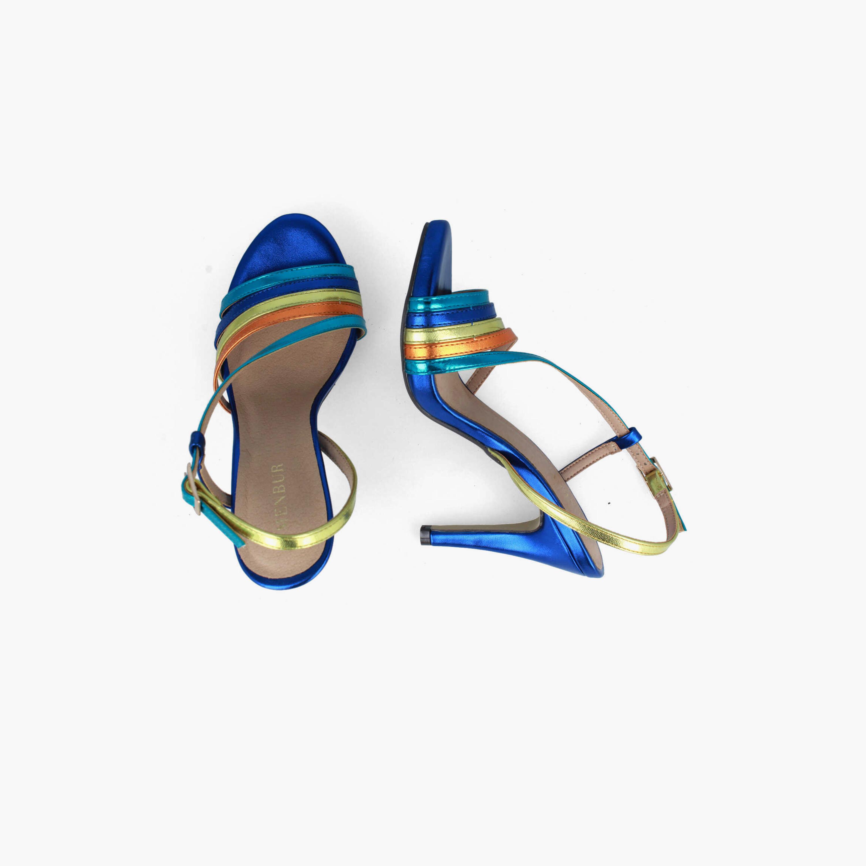 Menbur Women's Metallic Stiletto Heels with Strap | 21344-women-shoes-heels-image-2