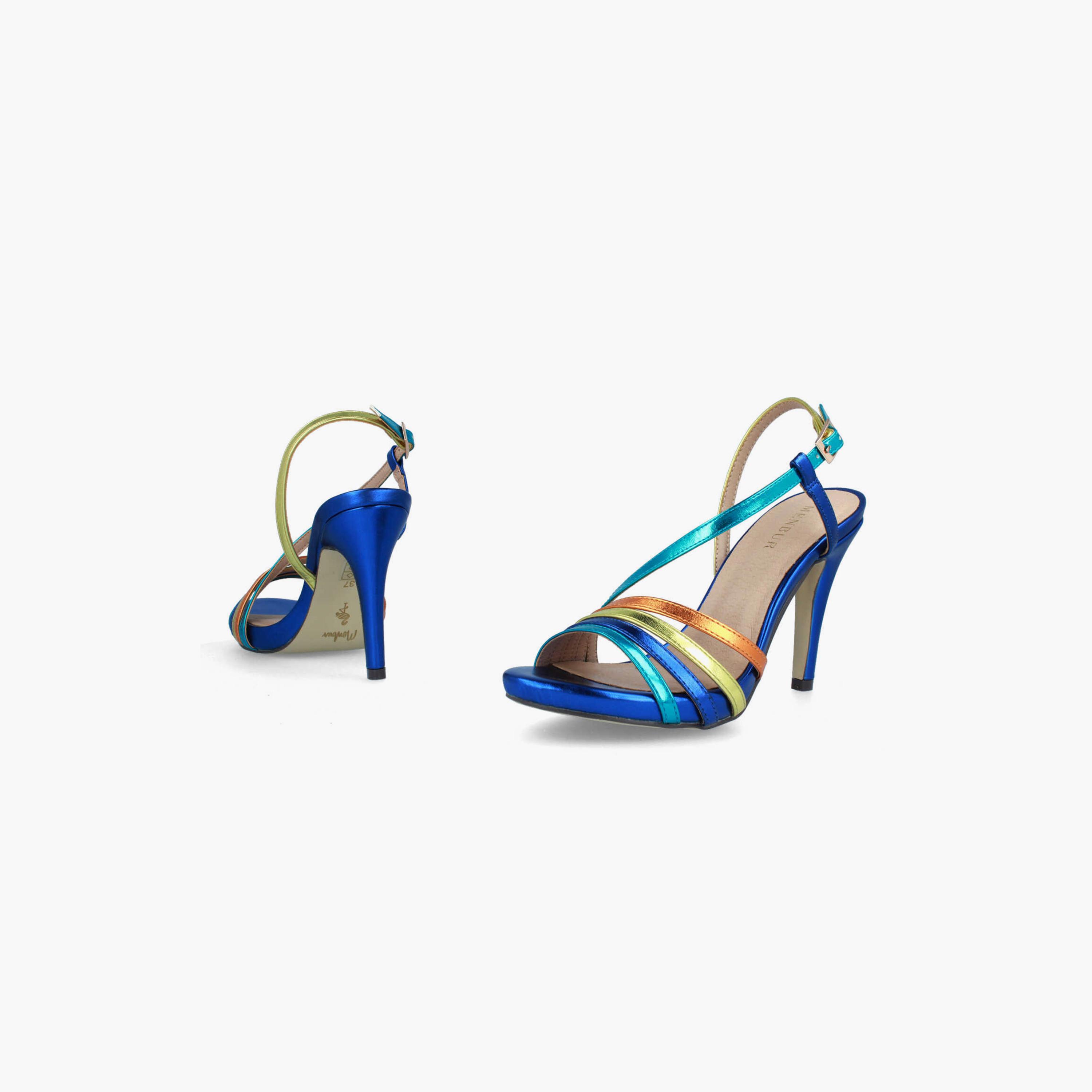 Menbur Women's Metallic Stiletto Heels with Strap | 21344-women-shoes-heels-image-4