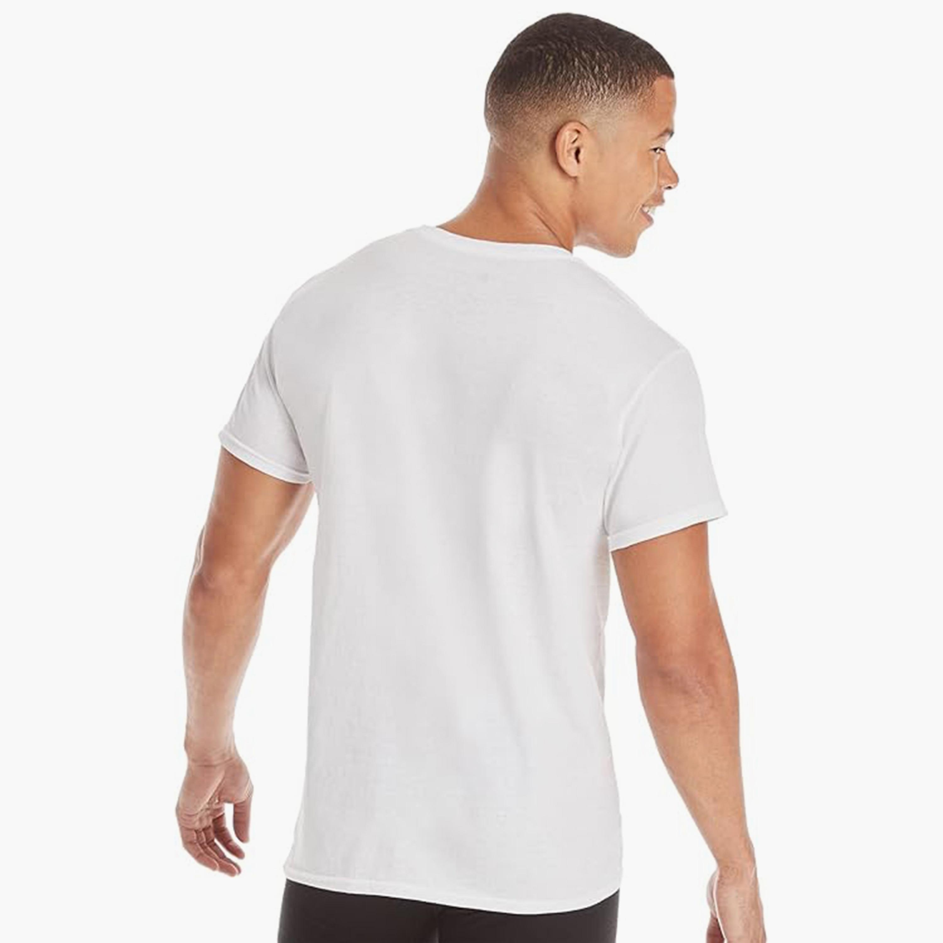 مجموعة 3 قطع تي شيرتات من هنس للرجال بأكمام قصيرة ورقبة دائرية-men-clothing-tshirtsandpolos-tshirts-image-3