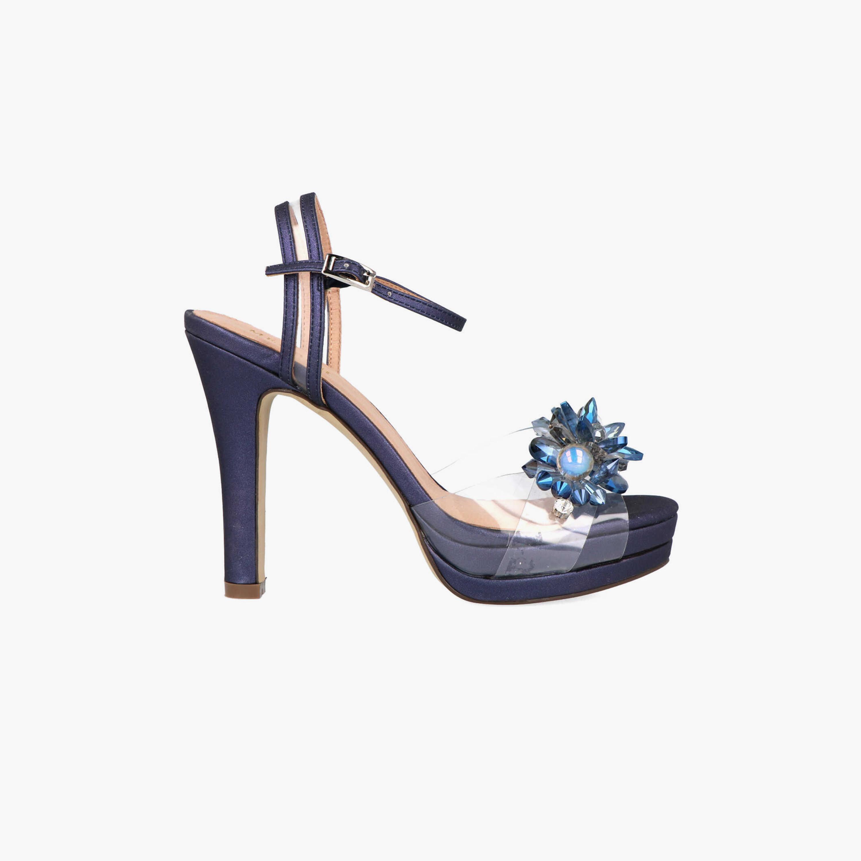 Menbur Women's Metallic Stiletto Heels with Embellishment | 21351-women-shoes-heels-image-1