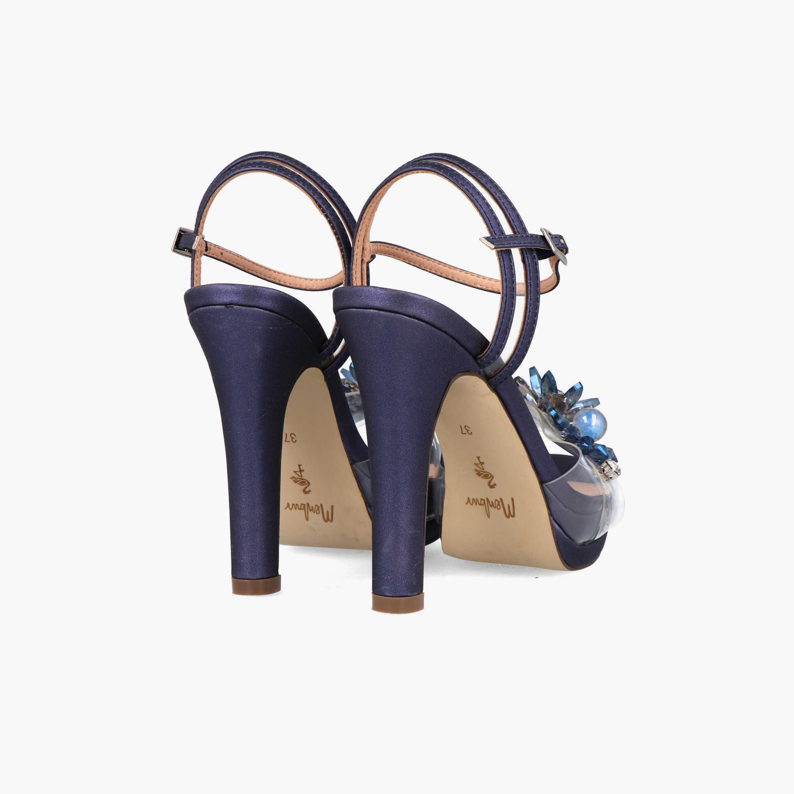 Menbur Women's Metallic Stiletto Heels with Embellishment | 21351-women-shoes-heels-image-3