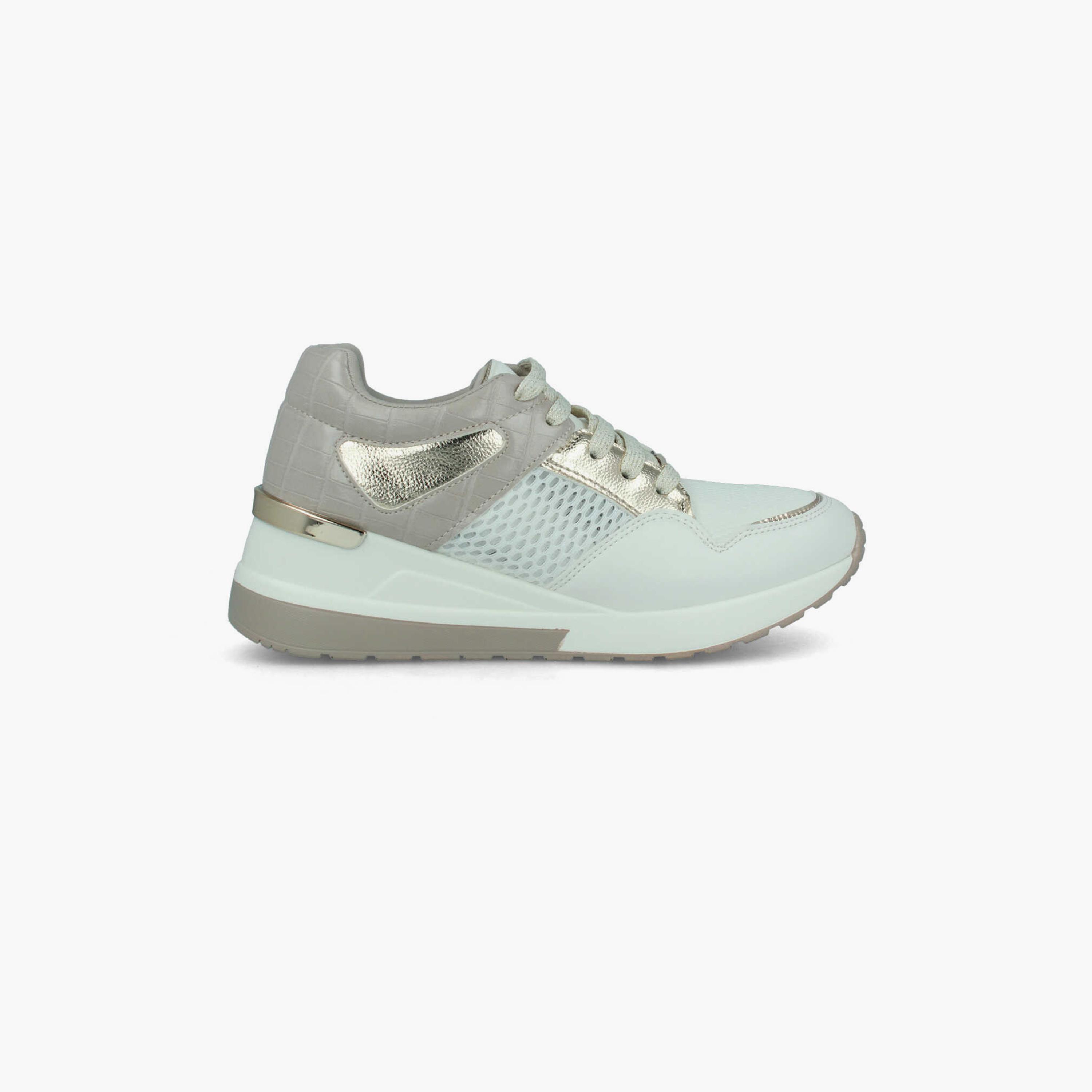 Menbur Women's Reptile Print Low Ankle Sneakers with Metallic design | 21370-women-shoes-sneakers-image-1