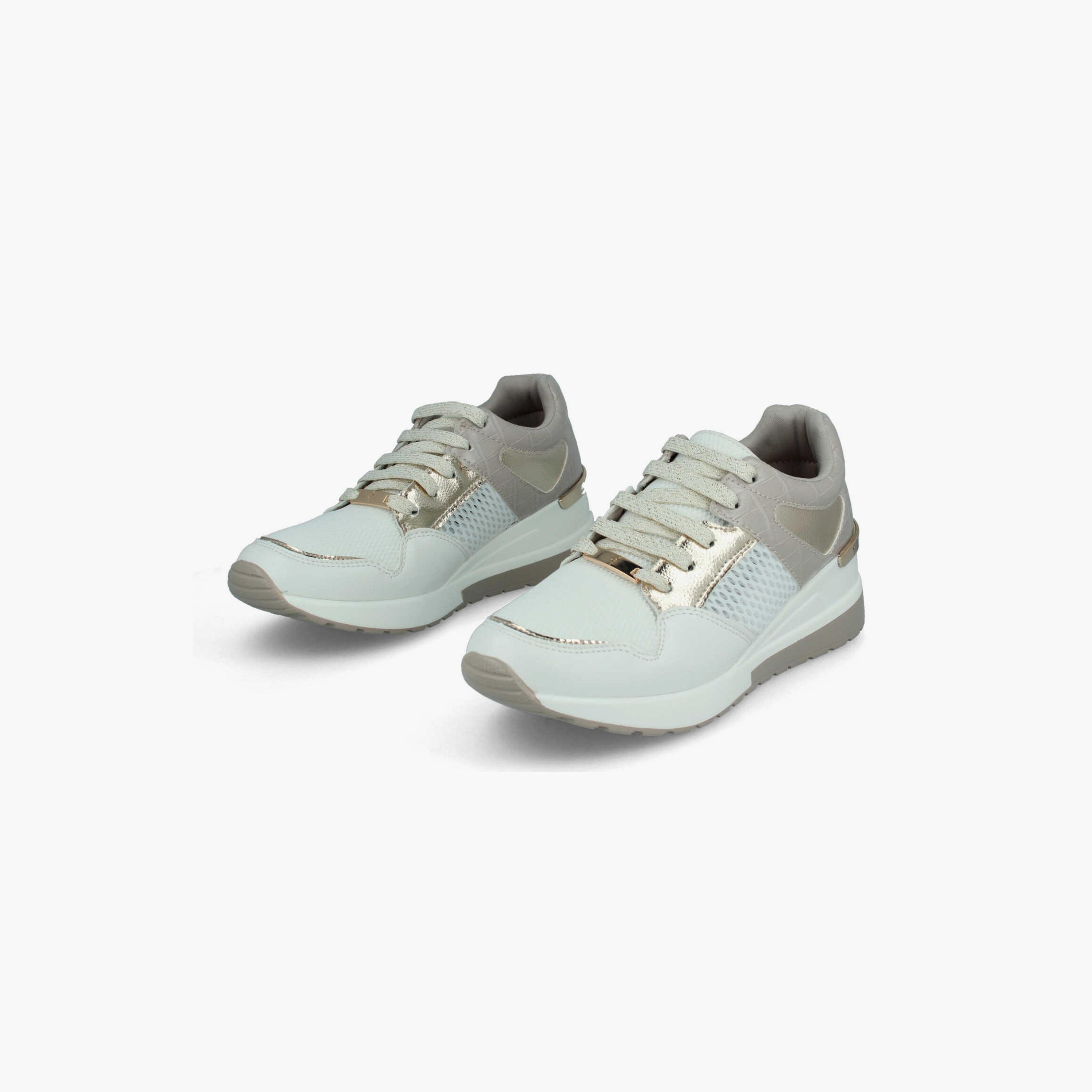 Menbur Women's Reptile Print Low Ankle Sneakers with Metallic design | 21370-women-shoes-sneakers-image-3
